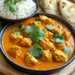 To make a tasty Instant Pot Chicken Tikka Masala, you need a few key items: - 1 pound boneless, skinless chicken thighs, cut into 1-inch pieces - 1 tablespoon vegetable oil - 1 medium onion, finely chopped - 4 cloves garlic, minced - 1 tablespoon fresh ginger, minced - 2 teaspoons ground cumin - 2 teaspoons ground coriander - 1 teaspoon ground turmeric - 1 teaspoon garam masala - 1 teaspoon chili powder (adjust according to your spice preference) - 1 can (15 oz) tomato puree - 1 cup coconut milk - Salt, to taste - Fresh cilantro leaves, for garnish - Cooked basmati rice or warm naan, for serving You can enhance your Chicken Tikka Masala with a few extra touches: - A squeeze of fresh lime juice brightens the dish. - Add a pinch of smoked paprika for a subtle smoky flavor. - Use Greek yogurt for creaminess; mix it in just before serving. - Toss in some peas for color and sweetness. - Try adding more spices like fenugreek or cardamom for depth. These simple additions can change the dish and make it truly yours. Enjoy experimenting! If you want the full recipe, check out the detailed instructions! Set your Instant Pot to the Sauté function. Pour in the vegetable oil and let it heat until it shimmers. This step warms up the pot and gets it ready for cooking. Add the finely chopped onion to the pot. Sauté for about 3 to 4 minutes. You want the onion to turn translucent and slightly golden. Next, mix in the minced garlic and ginger. Cook for another minute until they smell great. Now, it’s time to add the spices. Sprinkle in the ground cumin, coriander, turmeric, garam masala, and chili powder. Stir for about 30 seconds to toast the spices. This brings out their full flavor. Then, add the chicken pieces. Stir well to coat them in the spices and sauté for 3 to 4 minutes until they are lightly browned. Carefully pour in the tomato puree and coconut milk. Stir everything together and add salt to taste. Close the lid of the Instant Pot, making sure the vent is sealed. Set it to Manual or Pressure Cook on high for 10 minutes. This cooks the chicken and melds the flavors. Once the cooking is done, let the pot release pressure naturally for 5 minutes. After that, carefully vent any remaining steam. Open the lid and stir the chicken tikka masala. Adjust the seasoning if needed. Serve hot over basmati rice or with warm naan. Garnish with fresh cilantro for a burst of flavor. Enjoy your delicious meal! For the Full Recipe, check the link provided. To get the best flavor in your Instant Pot Chicken Tikka Masala, focus on the spices. Start by adjusting the spice levels. If you love heat, add more chili powder. For a milder taste, reduce it. Marinate your chicken for at least 30 minutes. This lets the spices soak in. You can use yogurt with spices to tenderize the meat. The yogurt makes the chicken juicy and flavorful. Cooking times can change based on the chicken cut. Use boneless chicken thighs for tender results. If you prefer chicken breast, reduce the cooking time to 8 minutes. Always check if the chicken is fully cooked. You want it to reach 165°F for safety. This ensures that the dish remains tasty and safe to eat. Serving is as important as cooking. For a great look, use shallow bowls. Spoon the Chicken Tikka Masala in the center. Add a sprinkle of fresh cilantro on top. It adds color and flavor. You can also serve with a lime wedge. This gives a fresh zest when squeezed over the dish. Pair it with fluffy basmati rice or warm naan for a perfect meal. {{image_4}} You can make a vegetarian or vegan version of Chicken Tikka Masala. For this, swap the chicken for plant-based proteins. Good choices include chickpeas, tofu, or cauliflower. If you choose tofu, press it first to remove extra water. This helps it soak up the flavors. Chickpeas add a nice texture and protein too. Cauliflower florets work well and cook quickly in the Instant Pot. Use the same spices and cooking method for great taste. Want a low-carb version? Use chicken thighs or breasts as your base. Replace coconut milk with unsweetened almond milk for fewer carbs. You can also skip the rice or naan. Instead, serve the dish over cauliflower rice. This keeps the meal light but still full of flavor. Adjust the spices to your taste, but keep the cooking time the same. You can easily change the heat level in your Chicken Tikka Masala. For a mild dish, reduce the chili powder. Start with half a teaspoon and taste as you go. If you prefer more heat, add more chili powder or even some cayenne pepper. You can also add fresh chilies during cooking for an extra kick. Adjusting the spice helps you make the dish just right for your taste buds. After you enjoy your Chicken Tikka Masala, store leftovers wisely. To keep it fresh: - Refrigerate: Place leftover chicken tikka masala in an airtight container. It will stay good for 3-4 days in the fridge. - Freeze: For longer storage, freeze it. Use freezer-safe containers or bags. It can last up to 3 months frozen. Remember to label them with the date. When you’re ready to eat again, reheating is key. You want to keep that yummy flavor and texture: - Stovetop: Heat it in a pan over medium heat. Stir often until it’s hot. Add a splash of coconut milk if it seems dry. - Microwave: Place in a microwave-safe bowl. Cover and heat in short bursts, stirring in between. This helps it heat evenly. - Instant Pot: You can also use your Instant Pot. Set it to Sauté and heat for a few minutes, stirring gently. These simple steps will help your Chicken Tikka Masala taste just as good as the first time! For the complete details on making this dish, check out the Full Recipe. Making Instant Pot Chicken Tikka Masala takes about 30 minutes from start to finish. This includes prep and cooking time. The Instant Pot cooks the chicken quickly, which makes this dish a fantastic option for busy nights. Yes, you can use frozen chicken in this recipe. Just make sure to increase the cooking time to 15 minutes. When using frozen chicken, it might take longer for the Instant Pot to come to pressure. Chicken Tikka Masala pairs well with several sides. Here are some great options: - Fluffy basmati rice - Warm naan bread - A fresh cucumber salad - Roasted vegetables Yes, this recipe is highly customizable. You can adjust ingredients to fit various diets. For a vegan option, replace chicken with chickpeas or tofu. For a low-carb dish, serve it over cauliflower rice instead of basmati rice. You can find the Full Recipe for Instant Pot Chicken Tikka Masala [here](#). This link contains all the details you need to make this dish at home. Chicken Tikka Masala is a simple yet flavorful dish. We explored key ingredients, from chicken to spices and garnishes. I shared easy steps to prepare it in your Instant Pot. You learned tips for flavor and cooking time adjustments, along with creative serving ideas. Plus, we looked at variations for different diets and storage tips. In the end, this dish is not just delicious but also flexible. Experiment, enjoy, and make it your own!