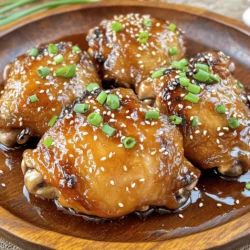 To make the best honey garlic chicken, you need a few key items. Here’s what you will need: - 4 boneless, skinless chicken thighs - 1/4 cup honey - 3 tablespoons low-sodium soy sauce - 4 cloves garlic, finely minced - 1 tablespoon fresh ginger, finely grated - 1 tablespoon rice vinegar - 1 teaspoon sesame oil - Salt and freshly ground black pepper, to taste - 2 green onions, finely chopped (for garnish) - A sprinkle of sesame seeds (for garnish) These ingredients work together to create a sweet and savory flavor that you will love. While the essential ingredients are great, you can add a few extras for a unique touch. Try these options: - A pinch of red pepper flakes for heat - Fresh lime juice for a tangy twist - Chopped cilantro for freshness These add-ons can enhance your dish and make it even more special. When picking chicken for this recipe, stick to thighs. They stay juicy and tender during cooking. If you prefer breasts, use boneless, skinless ones. Just remember, they can dry out faster. Always check the color and smell when buying chicken. Fresh chicken should be pink and have no strong odors. This way, you ensure a tasty meal every time. For the full recipe, follow the steps outlined in the earlier section. To start, gather your ingredients. You need honey, soy sauce, garlic, ginger, rice vinegar, sesame oil, salt, and pepper. In a bowl, mix the honey, soy sauce, minced garlic, grated ginger, rice vinegar, and sesame oil. Whisk them until they blend well. This marinade brings a sweet and savory flavor to the chicken. Next, take your chicken thighs. Place them in a resealable bag or a shallow dish. Pour the marinade over the chicken. Make sure each piece is well-coated. Seal the bag or cover the dish, and put it in the fridge. Let it marinate for at least 30 minutes. For more flavor, you can marinate it for up to 2 hours. Preheat your oven to 400°F (200°C). For easy clean-up, line a baking dish with parchment paper. Take the chicken out of the marinade, letting excess drips off. Place the chicken in the prepared dish and set aside the leftover marinade. Bake the chicken for 20 minutes. While it bakes, heat the reserved marinade in a saucepan over medium heat. Bring it to a boil, then reduce the heat and let it simmer for 5-7 minutes. This thickens the sauce. After 20 minutes, brush the chicken with the thickened marinade. Return the chicken to the oven and bake for another 10-15 minutes. Check that the chicken reaches 165°F (75°C) inside. Once done, let it rest for a few minutes. Slice it into bite-sized pieces and serve warm. Don’t forget to garnish with green onions and a sprinkle of sesame seeds for extra flavor. For the full recipe, check out the section above. To get the best taste from your honey garlic chicken, use fresh ingredients. Fresh garlic and ginger bring out the most flavor. When making the marinade, whisk the honey and soy sauce well. This helps the flavors blend. Let the chicken marinate for at least 30 minutes, but longer is better. If you can, marinate overnight. This gives the flavors time to soak in deeply. Cooking your chicken at the right temperature is key. Preheat your oven to 400°F (200°C). Bake the chicken for 20 minutes first. Then, add the thickened sauce and bake for another 10 to 15 minutes. The chicken should reach an internal temperature of 165°F (75°C). This keeps the chicken juicy and safe to eat. Always use a meat thermometer to check. To thicken your sauce, simmer the reserved marinade. Pour it into a small saucepan over medium heat. Bring it to a boil, then lower the heat. Let it simmer for 5 to 7 minutes. Stir it often until it thickens. You can add a cornstarch slurry if you want it thicker. Mix one tablespoon of cornstarch with two tablespoons of water. Stir this into the sauce while it simmers. This step makes your sauce rich and sticky, perfect for coating the chicken. {{image_4}} Want to add some heat? You can make spicy honey garlic chicken. Simply add red pepper flakes or sriracha to the marinade. Start with half a teaspoon of red pepper flakes. Taste it, then add more if you like. The spicy kick pairs well with the sweet honey. It makes the dish exciting and fun to eat! You can turn this recipe into a stir-fry. Slice the chicken into thin strips before marinating. Heat a bit of oil in a large pan or wok. Add the marinated chicken and cook until golden. Then, toss in colorful veggies like bell peppers and broccoli. Stir in the reserved marinade to create a tasty sauce. This method gives you a quick and healthy meal that is full of flavor. Don’t have chicken? Try using tofu or pork instead. For tofu, use firm or extra-firm types. Cut it into cubes and marinate just like the chicken. For pork, use tenderloin or chops. Adjust cooking times since pork takes longer to reach safe internal temperatures. Both options absorb the honey garlic flavor very well. You can enjoy the same great taste with a twist! For complete cooking details, check out the Full Recipe. To store leftover honey garlic chicken, let it cool first. Once it is cool, place it in an airtight container. This will keep it fresh for later use. Store the chicken in the fridge. It will last for up to three days. If you want to keep it longer, you can freeze it. Just make sure to wrap it well in plastic wrap before placing it in a freezer bag. When you reheat honey garlic chicken, you want it to stay juicy. The best way is to use an oven. Preheat your oven to 350°F (175°C). Place the chicken in a baking dish and cover it with foil. Heat for about 15-20 minutes. This method helps retain moisture. You can also use a microwave. However, be careful not to overcook it, as it can dry out quickly. Heat in short bursts, stirring in between. For storing honey garlic chicken, use glass or BPA-free plastic containers. Glass containers are great because they do not stain or absorb smells. They also are safe for the microwave. If you use plastic, make sure it is microwave-safe. For freezing, use heavy-duty freezer bags or containers. This helps prevent freezer burn and keeps your chicken fresh longer. Yes, you can use chicken breasts. They will cook slightly faster than thighs. However, thighs are juicier and more tender. If you want a moist dish, stick with thighs. If you use breasts, check the internal temperature early. Honey Garlic Chicken pairs well with many sides. Here are some great options: - Steamed rice or jasmine rice - Stir-fried vegetables like broccoli and bell peppers - A fresh garden salad with a light dressing - Mashed potatoes or sweet potatoes These sides balance the sweet sauce and add color to your plate. You can marinate the chicken for up to 2 hours. This gives it a nice flavor boost. If you need to, 30 minutes is enough for a tasty meal. Just don't marinate too long, or the chicken might become too soft. Check the [Full Recipe] for more tips! Honey garlic chicken is easy and tasty. You learned the key ingredients, how to marinate, and bake it just right. I shared tips to boost flavor and variations to explore. Plus, storing leftovers properly keeps your meal fresh. Try these methods to make this dish your own. You can adjust flavors, use different proteins, or add sides. This recipe gives you a solid base for great meals. Enjoy your cooking and make it fun!