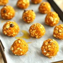 To make these tasty pumpkin spice energy bites, you will need: - 1 cup rolled oats - 1/2 cup pumpkin puree - 1/4 cup almond butter (or any nut butter of your choice) - 1/4 cup honey or maple syrup - 1 teaspoon vanilla extract - 1 teaspoon pumpkin pie spice - 1/4 teaspoon salt - 1/2 cup mini chocolate chips or chopped nuts (optional) These ingredients blend together to create a delicious snack. The oats give it a nice chew. Pumpkin puree adds moisture and flavor. Almond butter provides healthy fats and protein. Honey or maple syrup sweetens it up, while vanilla and pumpkin pie spice give that warm, comforting taste. If you don’t have almond butter, try peanut butter or cashew butter. You can also use sunflower seed butter for a nut-free option. Instead of honey, agave syrup or coconut nectar works well. If you want a lower sugar option, you can skip the sweetener. The bites will still be tasty, but a bit less sweet. Want to make your energy bites even better? Here are some fun add-ins: - Chia seeds or flaxseeds for extra fiber - Dried fruit like cranberries or raisins for sweetness - Shredded coconut for a tropical touch - Protein powder for a boost These add-ins give your bites more texture and flavor. Feel free to mix and match to find your favorite combo. For the full recipe, check it out [here](#). To start, gather all your ingredients. You will need rolled oats, pumpkin puree, almond butter, honey, vanilla extract, pumpkin pie spice, salt, and optionally, mini chocolate chips or nuts. In a large mixing bowl, add 1 cup of rolled oats, 1/2 cup of pumpkin puree, and 1/4 cup of almond butter. Use a spatula to mix well. Make sure everything is blended together. Next, add 1/4 cup of honey, 1 teaspoon of vanilla extract, 1 teaspoon of pumpkin pie spice, and 1/4 teaspoon of salt. Stir until everything is sticky and thick. If you want some crunch, fold in 1/2 cup of mini chocolate chips or nuts now. Now it's time to form your energy bites. With clean hands, take a small amount of the mixture. Roll it into a ball about 1 inch in diameter. Place each bite on a parchment-lined baking sheet. Make sure to leave some space between each one. This step is fun and lets you get creative with the size of your bites. You can make them bigger or smaller if you like! After shaping all the bites, cover the baking sheet with plastic wrap or foil. Place them in the fridge for at least 30 minutes. Chilling helps them firm up, making them easier to grab. Once they are chilled, transfer the energy bites to an airtight container. Store them in the refrigerator. They will stay fresh for up to one week. Enjoy these delicious bites as a snack any time! For the full recipe, check the section above. To make your pumpkin spice energy bites just right, focus on moisture. The pumpkin puree adds wetness, so balance it with dry ingredients. If your mix feels too sticky, add more oats. If it's too dry, add a bit more nut butter or pumpkin. Try to use your hands to roll them into balls. This helps find the right consistency. The bites should hold together well and not crumble apart. You can switch things up with your energy bites! Add dried fruit like cranberries or raisins for sweetness. You can also mix in spices like cinnamon or nutmeg for a different taste. If you love chocolate, try different kinds of chocolate chips or even cocoa powder. For a nutty flavor, use different nut butters. Each change can create a new taste. Feel free to experiment and find your favorite mix! These energy bites pack a nutritious punch. Rolled oats give you fiber, which helps digestion. Pumpkin puree is rich in vitamins A and C. It’s also low in calories. Almond butter provides healthy fats and protein, keeping you full. Honey or maple syrup adds natural sweetness without refined sugar. Overall, these bites are not just tasty; they are good for you too! Check out the full recipe to get started on these delicious and nutritious snacks. {{image_4}} You can easily make these energy bites vegan and gluten-free. Use maple syrup instead of honey. Choose gluten-free oats to keep the bites safe for those with gluten allergies. Almond butter works well, but you can swap it for any nut or seed butter you prefer. Want to mix things up? Add mini chocolate chips for a sweet touch. You can also toss in chopped nuts for a crunchy bite. Try using different spices, like cinnamon or nutmeg, to change the flavor. Each tweak lets you enjoy a new taste experience! As the seasons change, so can your energy bites. In the fall, add chopped cranberries for a tart flavor. You can also fold in walnuts or pecans for a nutty crunch. In winter, try adding a hint of peppermint extract for a festive twist. Each season brings a new chance to enjoy these bites! For the full recipe, check out the Pumpkin Spice Energy Bites. To keep your pumpkin spice energy bites fresh, use an airtight container. This helps keep moisture away and keeps them tasty. Store them in the refrigerator after making them. You can also place a piece of parchment paper between layers if stacking. This prevents them from sticking together. These energy bites stay good for about one week in the fridge. Make sure to check for any signs of spoilage before eating. If they look or smell off, it’s best to toss them. Enjoy them as a quick snack throughout the week! If you want to save them for later, freezing works great! Place the energy bites in a single layer on a baking sheet first. Freeze them for about an hour. After that, transfer them to a freezer-safe bag or container. Be sure to label the bag with the date. They can last up to three months in the freezer. When you’re ready to eat, let them thaw in the fridge overnight. This way, they taste fresh and delicious! Pumpkin puree is packed with nutrients. It has fiber, vitamins, and minerals. Fiber helps with digestion and keeps you full. Vitamin A supports eye health and boosts immunity. Pumpkin also contains antioxidants that fight inflammation. Plus, it’s low in calories, making it great for healthy snacks. Yes, you can! To keep them sugar-free, use ripe bananas or dates. They add natural sweetness. You can also use unsweetened applesauce as a substitute. Just remember, these options can change the taste and texture a bit. Adjust the other ingredients as needed for balance. You can change the flavor in many ways. Try adding different spices, like cinnamon or nutmeg. You can also mix in nuts, seeds, or dried fruits. For a chocolate twist, use chocolate protein powder. Get creative! Each change makes a unique bite. Check out the full recipe for more ideas! Pumpkin spice energy bites are easy and fun to make. We covered essential ingredients, step-by-step instructions, and tips for great texture. You learned how to customize flavors and store them well. These bites are not just tasty but also healthy. Enjoy making them your own and savor every bite! Try different add-ins or flavor swaps to keep things fresh. With these simple steps, you can create a snack that fits your needs.