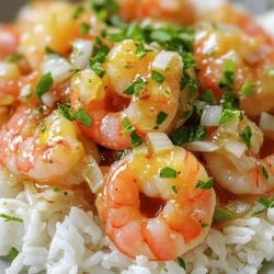 To make honey garlic butter shrimp, you need simple ingredients. Here’s what you will need: - 1 pound large shrimp, peeled and deveined - 3 tablespoons unsalted butter - 1/4 cup honey - 4 cloves garlic, minced - 1 tablespoon soy sauce - 1 teaspoon fresh ginger, grated - 1/4 teaspoon red pepper flakes (optional for spice) - Salt and freshly ground black pepper, to taste - 2 green onions, finely chopped (for garnish) - Fresh parsley, finely chopped (for garnish) - Cooked rice or noodles (for serving) Using fresh ingredients makes a big difference in taste. Choose shrimp that smells like the ocean, not fishy. Look for firm shrimp with a slight sheen. Garlic should be firm and not sprouted. Fresh ginger should feel smooth and firm, not dry. Use real honey for the best flavor. Fresh herbs like green onions and parsley should look bright and crisp. If you lack some ingredients, don't worry! You can use these swaps: - Use shrimp from the freezer if fresh is not available. - Swap unsalted butter with olive oil for a lighter dish. - Instead of honey, maple syrup adds a sweet touch. - Use shallots if you don’t have garlic. They add a nice flavor too. - Try lemon juice instead of soy sauce for a zesty kick. These alternatives keep your dish tasty and easy to make. For the full recipe, check out the complete instructions to enjoy this dish! To make honey garlic butter shrimp, start with a large skillet. Melt 3 tablespoons of unsalted butter over medium heat. Wait until the butter is bubbly and foamy. Then, add 4 minced garlic cloves and 1 tablespoon of grated ginger. Stir for about 1-2 minutes. The garlic should smell good but not burn. Next, pour in 1/4 cup of honey and 1 tablespoon of soy sauce. If you like spice, add 1/4 teaspoon of red pepper flakes. Stir everything together and let it simmer for 2-3 minutes. This helps thicken the sauce and boost the flavors. Now, season 1 pound of shrimp with salt and fresh black pepper. Add the shrimp to the skillet. Make sure they are coated in the sauce. Cook the shrimp for 2-3 minutes on each side. They should turn pink and opaque when done. Once cooked, remove the skillet from heat. Sprinkle 2 chopped green onions and some fresh parsley on top. This adds color and freshness. - Use fresh shrimp for the best taste. - Do not overcook the shrimp. They can become rubbery. - Cook shrimp until they are just pink and firm. - Always season shrimp before adding them to the pan. Watch for the shrimp to change color. They should go from gray to pink as they cook. The shrimp will also curl slightly when done. This should take around 2-3 minutes on each side. To check for doneness, poke a shrimp. It should feel firm but not hard. Follow these cues to ensure perfect shrimp every time. For more details, check the Full Recipe. To enhance the taste of your honey garlic butter shrimp, start with fresh shrimp. Fresh shrimp taste better and have a firmer texture. Sauté the garlic gently. This brings out the sweet, nutty flavor without burning it. Use medium heat to keep it fragrant. When you add the honey and soy sauce, let it simmer. This thickens the sauce and blends the flavors. For a more complex taste, try adding a splash of lime juice. This adds brightness and balances the sweetness. One common mistake is overcooking the shrimp. Shrimp cook fast; just a few minutes on each side is enough. Avoid using low-quality honey. Natural honey adds depth to the sauce. Don’t skip the salt and pepper. Seasoning boosts flavor and brings the dish to life. Lastly, don’t let the garlic brown too much. If it burns, it makes the dish bitter. Serve your honey garlic butter shrimp with fluffy rice or tender noodles. Both soak up the sauce well. For veggies, steamed broccoli or snap peas add color and crunch. They also balance the dish with freshness. Pair with a light white wine or sparkling water. A crisp drink complements the rich sauce. Lastly, a simple green salad with lemon vinaigrette adds a refreshing bite. Check the [Full Recipe] for more details on making this dish shine! {{image_4}} If you like heat, try the spicy honey garlic butter shrimp. To make this dish spicy, add more red pepper flakes. You can even use fresh chili peppers for a fresh kick. Start with the full recipe, then adjust the spice level to your taste. This adds a fun twist while keeping the sweet and savory flavors intact. You can make this dish even better by adding vegetables. Try bell peppers, snap peas, or broccoli. Just toss them in the skillet after you sauté the garlic. Cook them for a few minutes before adding the shrimp. This gives a nice crunch and freshness to your meal. Plus, you’ll get more nutrients from the veggies. For a low-carb option, swap rice with zoodles—zucchini noodles. To make zoodles, spiralize fresh zucchini. Cook them briefly in a skillet until just tender. Add the shrimp on top of the zoodles and pour the sauce over them. This keeps your meal light and adds a lovely flavor. You still enjoy all the goodness of honey garlic butter shrimp without the carbs. After cooking, let the honey garlic butter shrimp cool down to room temperature. Store them in an airtight container. This keeps the shrimp fresh and tasty. Place the container in the fridge. They will stay good for up to three days. To reheat the shrimp, use a skillet over medium heat. Add a splash of water or broth to keep them moist. Stir gently until they are warm. You can also use a microwave. Heat them in short bursts, checking often. This keeps the shrimp from getting rubbery. If you want to freeze the shrimp, place them in a freezer-safe bag. Remove as much air as possible before sealing. This helps prevent freezer burn. You can freeze them for up to three months. When ready, thaw them in the fridge overnight before reheating. Enjoy your honey garlic butter shrimp later! For the full recipe, check out the main article. It takes about 4 to 6 minutes to cook shrimp. You want them to turn pink and opaque. Cooking them too long makes shrimp tough. Keep an eye on them and remove them when done. Yes, you can use frozen shrimp! Just make sure to thaw them first. You can do this overnight in the fridge or quickly in cold water. After thawing, pat them dry before cooking. This helps the shrimp get a nice sear. Honey garlic sauce is very versatile! You can use it for chicken, pork, or veggies. It also works great in stir-fries or as a glaze for roasted items. The sweet and savory blend adds flavor to many meals. Yes, this recipe is great for meal prep! You can cook the shrimp and store them in the fridge for up to 3 days. Just reheat gently in a skillet. Serve with rice or noodles for quick meals throughout the week. You can find the full recipe above for easy reference. In this post, we explored how to make honey garlic butter shrimp. We covered ingredients, cooking steps, tips, and variations. Remember to choose fresh ingredients for the best taste. Cooking shrimp is quick, so watch the timing carefully. Avoid common mistakes to ensure great results. Feel free to add your favorite veggies or spices for a unique twist. With the right storage, you can enjoy leftovers, too. Dive in and make this dish your own; it's sure to impress!
