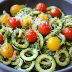 Zucchini Noodles with Pesto Flavorful and Nutritious Dish