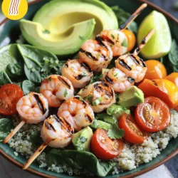 Grilled Shrimp Bowl with Garlic Sauce Flavor Boost