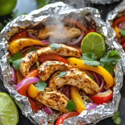 Chicken Fajita Foil Packets Easy and Flavorful Meal