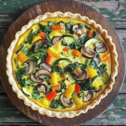In this savory vegetable quiche recipe, you will need a few key ingredients. Here is the list: - 1 pre-made pie crust - 1 cup fresh spinach, chopped - 1 cup mushrooms, sliced - 1 medium zucchini, diced - 1 bell pepper (red or yellow), diced - 1 small onion, diced - 4 large eggs - 1 cup heavy cream - 1 cup shredded cheese (cheddar, mozzarella, or a delightful blend) - Salt and pepper to taste - 1 teaspoon dried oregano - 1 teaspoon garlic powder If you want to switch things up, here are some ideas for ingredient substitutions: - Use any seasonal vegetables you have on hand. Broccoli, asparagus, or tomatoes work well. - Swap the cheese for feta or goat cheese for a tangy twist. - Try a different pie crust. A whole wheat crust or a crust made from chickpea flour can add unique flavor. With these ingredients, you can create a delicious quiche that suits your taste. If you want to see the full details on how to make it, check out the Full Recipe. First, preheat your oven to 375°F (190°C). This step is key for a great crust. While the oven heats, prepare your pie crust. Take your pre-made crust and roll it out into a 9-inch pie dish. Make sure it covers the bottom and sides well. Press it firmly against the edges. Next, place the crust in the oven for 10 minutes. This pre-baking helps it stay crisp. You want it to be slightly golden when you take it out. Once it’s done, let it cool a bit while you work on the filling. Now, let’s cook the vegetables. Grab a large skillet and drizzle some olive oil in it. Heat it over medium heat. Start by adding the diced onion and bell pepper. Sauté these for about 5 minutes, or until they soften and smell great. Once they are ready, add sliced mushrooms, diced zucchini, and chopped spinach to the skillet. Stir them well and cook for another 5 minutes. You want all the veggies to become tender. When they are done, take the skillet off the heat and set it aside. It's time to prepare the egg filling. In a medium bowl, whisk together 4 large eggs and 1 cup of heavy cream. Mix until they are smooth. Add in 1 teaspoon of dried oregano, 1 teaspoon of garlic powder, and a pinch of salt and pepper. Stir everything until well combined. Now, let’s assemble the quiche. Spread the sautéed vegetable mix evenly over your pre-baked crust. Then, sprinkle 1 cup of shredded cheese over the top. Finally, carefully pour the egg mixture over the vegetables and cheese. Make sure it fills the crust completely. Place your assembled quiche in the oven. Bake it for 30-35 minutes. Watch for the top to turn golden brown and the center to set. After baking, let the quiche cool for about 10 minutes. Then, slice it into wedges and serve. Enjoy this delicious dish as part of your meal! For the full recipe, check out the details above. To ensure your quiche turns out just right, keep a few key points in mind: - Temperature and baking times: Always preheat your oven to 375°F (190°C). Bake the quiche for 30-35 minutes. Look for a golden top and a firm center. A great quiche should not jiggle when you shake it lightly. - Avoiding a soggy bottom crust: Pre-baking your crust is essential. Bake it for about 10 minutes before adding the filling. This helps it stay crisp and not soggy. Make sure to press the crust firmly against the edges of the pie dish. After baking, it’s time to think about how to serve your quiche: - Ideas for side dishes: Pair your savory vegetable quiche with a light side salad. A fresh spinach or mixed greens salad works well. You could also serve it with roasted potatoes or a simple fruit salad for a colorful plate. - Presentation techniques: To make your quiche look inviting, slice it carefully and place each piece on a plate. You can garnish with fresh herbs, like parsley or chives. A splash of color will enhance its visual appeal. {{image_4}} You can change up the vegetables in your quiche based on the season. In spring, use fresh asparagus or peas. In summer, add ripe tomatoes or bell peppers. For fall, try hearty root veggies like sweet potatoes or squash. You can also mix in greens like kale or Swiss chard for extra nutrition. Adding proteins can make your quiche more filling. Consider including diced ham, crispy bacon, or even tofu for a vegetarian option. Just make sure to pre-cook any proteins to ensure they’re safe and tasty when baked. Fresh herbs and spices can elevate your quiche. Basil, thyme, or chives add great flavor. You might also try a pinch of nutmeg for a warm touch. Experiment with spices like paprika or cumin for a different taste. Cheese is another way to enhance flavor. While cheddar is classic, mozzarella brings a nice stretch. Feta adds a salty kick, and goat cheese gives a creamy touch. Mixing different cheeses can also create a unique taste in every bite. To keep your savory vegetable quiche fresh, store it in an airtight container. Place it in the fridge within two hours of baking. This helps keep the flavors intact. Your quiche will stay good for about 3 to 4 days. When it comes to reheating, the oven is your best friend. Preheat your oven to 350°F (175°C). Place a slice of quiche on a baking sheet. Cover it with foil to keep it moist. Heat for about 15 to 20 minutes. This keeps the crust crispy and the filling creamy. You can freeze your quiche for later enjoyment. To freeze before baking, cover it tightly with plastic wrap and then foil. This prevents freezer burn. You can keep it frozen for up to 3 months. If you freeze it after baking, let it cool completely first. Wrap it well, then store it in a freezer-safe container. When ready to eat, thaw it overnight in the fridge. To reheat frozen quiche, preheat your oven to 375°F (190°C). Bake for 25 to 30 minutes until heated through. If the crust edges brown too fast, cover them with foil. Enjoy your quiche just like fresh! Cooked quiche can last about 3 to 4 days in the fridge. To keep it fresh, cover it tightly with plastic wrap or aluminum foil. This helps to prevent it from drying out or absorbing other smells. Always let it cool completely before covering. If you need to keep it longer, consider freezing it. Yes, you can make quiche ahead of time! It's a great option for meal prep. I suggest baking it first and then cooling it. After that, wrap it well and store it in the fridge. You can also prepare the filling a day in advance and assemble it just before baking. This saves you time during busy mornings or brunches. You can tell the quiche is done when the edges are golden brown. The center should be set and not jiggly. You can also use a toothpick to check. If it comes out clean, the quiche is ready. Keep an eye on it during the last few minutes to make sure it doesn’t overcook. A vegetable quiche pairs well with fresh salads and crusty breads. A light green salad with a vinaigrette adds a nice crunch. You can also serve it with slices of toasted baguette or a warm, flaky croissant. For drinks, iced tea or a light sparkling wine are great choices. This blog post covered essential steps to make a tasty quiche. You learned about ingredients, how to prep the crust, and best baking methods. We shared tips for avoiding a soggy crust and ideas for delicious side dishes. You also discovered variations to customize your quiche. Remember, quiche is versatile and perfect for any meal. With practice, you’ll master this dish. Enjoy your quiche-making journey and impress your friends and family!
