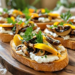 - 8 oz mixed mushrooms (such as cremini, shiitake, and oyster), cleaned and sliced - 2 tablespoons balsamic vinegar - 1 tablespoon extra virgin olive oil - 1 teaspoon fresh thyme leaves (or ½ teaspoon dried thyme) - 2 cloves garlic, finely minced - Salt and freshly cracked black pepper to taste - 4 slices of hearty crusty bread (like ciabatta or sourdough) - 4 oz goat cheese or a vegan alternative, softened to room temperature - Fresh parsley, chopped, for garnish These ingredients create a rich and tasty toast. The mushrooms bring umami flavor, while the balsamic vinegar adds a sweet tanginess. When you mix it all, you get a simple yet amazing dish. You can get creative with toppings! Here are some ideas: - Crumbled feta for a salty kick - Sliced avocado for creaminess - A drizzle of honey for sweetness - Microgreens for a fresh crunch These options let you personalize your toast. Try different combinations to find what you love! If you have dietary needs, don't worry. You can easily swap some ingredients: - Use gluten-free bread for a gluten-free option. - Replace goat cheese with hummus for a dairy-free choice. - Swap balsamic vinegar with lemon juice for a zesty twist. These substitutions ensure everyone can enjoy this tasty dish. You can make it your own while keeping the flavors vibrant. For the full recipe, check out [Full Recipe]. First, set your oven to 400°F (200°C). This heat helps the mushrooms roast well. Next, take a medium mixing bowl. Add the cleaned and sliced mushrooms. Pour in 2 tablespoons of balsamic vinegar and 1 tablespoon of olive oil. Add 1 teaspoon of fresh thyme leaves, or ½ teaspoon if using dried thyme. Then, add 2 finely minced garlic cloves. Sprinkle in salt and pepper to taste. Now, toss everything together. Make sure all mushrooms are coated with the mix. Spread the seasoned mushrooms onto a large baking sheet. Keep them in a single layer for even cooking. Place the baking sheet in the oven for 15 to 20 minutes. Halfway through, stir the mushrooms. This keeps them from sticking and helps them cook evenly. They should be tender and golden when finished. As the mushrooms roast, toast your 4 slices of hearty crusty bread. You want them golden brown and crispy. You can use a toaster or place them in the oven for the last few minutes of roasting. Once the mushrooms are done, let them cool for a couple of minutes. Spread softened goat cheese on each slice of warm toast. Pile the balsamic-roasted mushrooms on top. Let them overflow for a rustic look. Finally, garnish with freshly chopped parsley. This adds color and fresh flavor. For the full recipe, check the main section. For the best flavor, roast your mushrooms at 400°F (200°C). This high heat helps caramelize the mushrooms. Spread them out in a single layer on your baking sheet. If they are crowded, they will steam instead of roast. Stir them halfway through cooking to get even browning. Look for a golden color and a tender texture. This step makes all the difference in flavor. Select a hearty bread for this dish. Ciabatta or sourdough works best. Both types hold up well under the weight of the mushrooms and cheese. Toast the bread until it is golden and crisp. This texture gives a nice contrast to the soft mushrooms and cheese. If you prefer gluten-free options, look for gluten-free bread that is crusty. Store any leftover mushroom mixture in an airtight container. It will stay fresh in the fridge for up to three days. When you're ready to eat, reheat the mushrooms in a pan. Add a splash of water or broth to keep them moist. For leftover toast, avoid reheating it in the microwave, as this makes it soggy. Instead, use an oven or toaster oven to restore its crispness. {{image_4}} You can easily make this dish vegan. Instead of goat cheese, use a plant-based cream cheese. It gives a creamy texture without dairy. Look for brands that are rich and flavorful. You can also add nutritional yeast for a cheesy taste. It brings a nutty flavor that boosts the dish. Adding herbs and spices can change the taste a lot. Consider using rosemary or oregano to add depth. These herbs pair well with mushrooms and balsamic vinegar. For a bit of heat, sprinkle some red pepper flakes. You can also try smoked paprika for a unique twist. Each herb or spice adds its own charm to the dish. This toast can shine alone, but pairing it makes it special. A simple mixed green salad with lemon vinaigrette works well. The freshness of the greens balances the rich toast. For something heartier, serve it with a warm soup. Tomato soup or a creamy potato leek soup complements the flavors. You can enjoy this toast any time, making it a versatile dish. For the full recipe, click here. Store leftover toast in an airtight container. This keeps it fresh and prevents it from getting soggy. If you have leftover mushrooms, store them separately. Place them in a sealed container in the fridge. They will stay good for about three days. Remember to cool them down before sealing. To reheat, preheat your oven to 350°F (175°C). Place the toast on a baking sheet. Heat it for about 5-7 minutes. This helps the bread regain its crispness. For the mushrooms, use a pan on medium heat. Stir them for about 3-5 minutes until warm. This method keeps the flavors fresh. You can freeze the mushrooms if you want to prepare ahead. Spread them on a baking sheet and freeze until solid. Once frozen, place them in a freezer bag. They can last up to three months. When ready to use, thaw them in the fridge overnight. Toast the bread fresh for the best taste. For the full recipe, check the section above. I love using a mix of mushrooms for depth. Cremini, shiitake, and oyster mushrooms work best. They each bring a unique flavor and texture. Cremini mushrooms add a nice earthy taste. Shiitake mushrooms have a rich, savory flavor. Oyster mushrooms are soft and delicate. You can also try portobello mushrooms if you want a meatier bite. Feel free to use what you have on hand. Yes, you can easily adapt this recipe for gluten-free diets. Just swap the crusty bread for gluten-free bread. Look for brands that offer hearty options. You want a bread that can hold the toppings well. Many stores now carry tasty gluten-free bread that works great. Always check the labels to ensure there are no hidden gluten ingredients. To enhance the flavors, consider adding more herbs or spices. Fresh rosemary or parsley can brighten the dish. A dash of red pepper flakes adds heat. You can also drizzle a bit of balsamic reduction on top for extra sweetness. A sprinkle of freshly cracked black pepper will elevate the taste. Adding some toasted nuts, like pine nuts or walnuts, can give a nice crunch. For a twist, try different cheeses, like feta or ricotta. The Full Recipe has plenty of room for your creativity! Balsamic roasted mushroom toast is a tasty treat to enjoy. We explored its main ingredients, optional toppings, and substitutions. The step-by-step guide makes cooking easy and fun. Don’t forget the tips to roast mushrooms perfectly and pick the right bread. You can also try vegan versions and creative flavor combinations. Lastly, proper storage helps keep leftovers fresh. I hope you find this dish both simple and delicious. Enjoy making your own unique version!