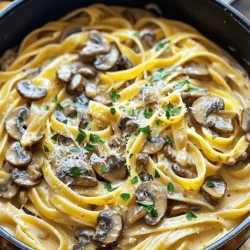 To make your One-Pot Creamy Mushroom Pasta, gather these key items: - 12 oz (340g) fettuccine or spaghetti - 2 tablespoons olive oil - 1 medium onion, finely chopped - 3 cloves garlic, minced - 8 oz (225g) mushrooms, sliced (such as cremini or button) - 4 cups vegetable broth - 1 cup heavy cream (or coconut milk for a dairy-free option) - 1 teaspoon dried thyme - 1 teaspoon dried oregano - Salt and pepper to taste - ¼ cup grated Parmesan cheese (optional, for serving) - Fresh parsley, chopped (for garnish) When it comes to cream options, you can choose between heavy cream and coconut milk. Heavy cream gives a rich taste, while coconut milk makes it dairy-free and adds a hint of sweetness. For herbs and seasonings, thyme and oregano are great choices. You can also try adding basil or rosemary for a twist. Salt and pepper are must-haves to enhance the dish. With these ingredients, you’ll create a simple and flavorful dish that everyone will love. For the full recipe, check out the recipe section! To start, I heat 2 tablespoons of olive oil in a large pot over medium heat. Once it's shimmering, I add a finely chopped onion. I sauté it for about 3-4 minutes until it turns soft and clear. Next, I stir in 3 cloves of minced garlic and 8 ounces of sliced mushrooms, like cremini or button. I cook these for another 5-6 minutes until the mushrooms are brown and tender. Now comes the fun part! I carefully pour in 4 cups of vegetable broth. I want this broth to cover everything well. Then, I add 12 ounces of fettuccine or spaghetti. I press the pasta down gently into the broth. Next, I mix in 1 cup of heavy cream. If you want a dairy-free dish, use coconut milk instead. I also add 1 teaspoon each of dried thyme and oregano for taste. To finish, I season with salt and pepper. I raise the heat until the mixture starts to boil. Once boiling, I reduce the heat to a gentle simmer. I cover the pot and let it cook for about 10-12 minutes. I stir it occasionally to avoid sticking. The pasta should be al dente, and the sauce will thicken beautifully. If the sauce gets too thick, I add a little more vegetable broth or water. I stir until I reach my desired thickness. When the pasta is done, I remove the pot from heat. I stir in ¼ cup of grated Parmesan cheese if I want a cheesy finish. For plating, I scoop the pasta into bowls. I like to garnish with chopped fresh parsley for a pop of color. You can also sprinkle more cheese on top if you like. This dish pairs well with a crisp salad or garlic bread on the side. For the full recipe, check out the complete instructions. Using a heavy-bottomed pot is key for this dish. It helps heat spread evenly. This way, you avoid hot spots that can burn your pasta. Always stir regularly. It keeps the pasta from sticking and helps blend flavors. If you choose a different pasta type, adjust the cooking time. Thin pasta cooks faster than thick pasta. Check the package for the best timing. You can swap cheeses for a different taste. Try goat cheese or cream cheese for a twist. If you want to add protein, chicken or tofu works well. Just sauté them before adding to the pot. You can also mix in extra herbs. Fresh basil or parsley can brighten the dish. A pinch of red pepper flakes adds a nice kick too. {{image_4}} You can easily change this dish to fit your needs. For a dairy-free option, switch heavy cream with coconut milk. It gives a nice flavor and keeps it creamy. If you need gluten-free pasta, choose rice or lentil pasta. They work well and taste great. For a vegan version, skip the cheese and use nutritional yeast instead. It adds a cheesy flavor without any animal products. Feel free to get creative with your veggies! You can add spinach, kale, or even bell peppers. They bring extra color and nutrients. Want some spice? Try adding red pepper flakes or a dash of smoked paprika. These spices give the dish a warm kick. You can also play with pasta shapes. While fettuccine is great, penne or farfalle can add fun textures. Each shape holds the sauce differently, making each bite special. Explore these options and make this dish your own! To keep your One-Pot Creamy Mushroom Pasta fresh, use proper refrigeration techniques. First, let the pasta cool to room temperature. Next, store it in an airtight container. This prevents moisture loss and keeps flavors locked in. You can also use a glass or plastic container with a tight lid to maintain quality. When you reheat pasta, avoid drying it out. The best method is to use the stove or microwave. On the stove, add a splash of vegetable broth or water. Heat it on low while stirring gently. If using a microwave, cover the bowl with a damp paper towel. This adds moisture and keeps the pasta creamy. For added flavor during reheating, consider mixing in a bit of cream or cheese. This will enhance the dish and restore its rich taste. Enjoy your leftovers as if they were freshly made! Can I use dried herbs instead of fresh? Yes, you can use dried herbs. They are easy to store and last longer. Use about one-third the amount of dried herbs compared to fresh. This keeps the flavor bright without being too strong. What can I substitute for heavy cream? If you need a substitute, try using coconut milk. It gives a creamy texture and adds a subtle flavor. You can also use cashew cream for a nut-based option. Both choices work well in this dish. How do I fix a bland pasta dish? To enhance flavor, add salt and pepper. You can also mix in more herbs or a pinch of red pepper flakes. A squeeze of lemon juice brightens the dish, too. Taste as you go to find the right balance. How long does it take to cook one-pot pasta? Cooking one-pot pasta takes about 10-12 minutes. This time allows the pasta to cook while soaking up all the flavors from the broth and seasonings. Can I use other types of mushrooms? Absolutely! You can use any type of mushroom you enjoy. Shiitake, portobello, or oyster mushrooms all add unique flavors and textures to your dish. Just slice them up and follow the recipe. What to do if my sauce is too thick? If your sauce is too thick, add a bit more vegetable broth or water. Stir it in slowly, checking the consistency as you go. This helps you get the perfect creamy texture for your pasta. For the full recipe, refer to the sections above. This blog covered the vital steps for making delicious one-pot pasta. You learned about the key ingredients, from perfect pasta to cream options. I shared tips for cooking techniques and how to add flavor. You also discovered storage tricks and answered common questions. Experiment with the variations to create your favorite dish. Enjoy your cooking journey, and remember, great pasta starts with you!