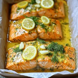 - 4 salmon fillets (approximately 6 oz each) - 4 tablespoons unsalted butter - 4 cloves garlic, minced - 2 tablespoons fresh parsley, finely chopped - 1 tablespoon fresh dill, finely chopped - 1 tablespoon freshly squeezed lemon juice - Zest of 1 lemon - Salt and freshly ground black pepper to taste - Fresh lemon slices for garnishing Gather these ingredients before you start. The salmon is the star, and fresh herbs add bright flavors. I love using unsalted butter to control the saltiness. Garlic gives a rich, aromatic taste, while lemon juice adds a refreshing zing. You can adjust the herbs based on what you like. Fresh parsley and dill pair well with salmon. Make sure your salmon fillets are fresh. If you can, get wild-caught salmon. It has better flavor and texture. Fresh herbs make a big difference in taste, so don’t skip them! When you mix everything together, you'll create a delicious garlic butter sauce. This sauce is key to making the salmon flavorful and juicy. Now that you have your ingredients ready, you can move on to the next steps in this tasty recipe. For all the details, check the Full Recipe. - Preheat the oven to 375°F (190°C). - Line a baking dish with parchment paper. - Pat salmon fillets dry and arrange in the baking dish. - Prepare garlic butter herb mixture. To make the garlic butter herb mixture, first, melt the butter in a small pan over low heat. Add minced garlic and stir for 1-2 minutes until it smells great. Be careful not to let it brown. Once the garlic is ready, take the pan off the heat. Now, mix in the chopped parsley, dill, lemon juice, lemon zest, salt, and pepper. Stir until everything blends well. This mixture adds a lot of flavor to the salmon. - Drizzle and coat salmon with the garlic butter mixture. - Bake and broil as directed. Now, generously drizzle that tasty garlic butter herb mixture over the salmon. Make sure each fillet gets a good coat. Place the dish in the oven and bake for 12-15 minutes. The salmon is done when it flakes easily with a fork. For a crispy top, switch to broil for the last 2-3 minutes. Keep an eye on it to avoid burning. Once done, take the salmon out of the oven. Serve it hot, garnished with fresh lemon slices and a sprinkle of herbs for a lovely touch. You can find the Full Recipe for detailed ingredient lists and instructions. Enjoy your meal! How to know when salmon is cooked perfectly The best way to check if your salmon is ready is to use a fork. Gently press the salmon with a fork. If it flakes easily, it is cooked. Cook salmon until it reaches an internal temperature of 145°F (63°C). This ensures it is safe to eat and still juicy. Techniques for achieving crispy skin To get crispy salmon skin, start with dry fillets. Pat them well with a paper towel. You can also add a bit of oil to the skin before cooking. Broiling for the last few minutes helps create that nice crisp. Keep a close eye on it to avoid burning. Suggestions for additional herbs or spices Try adding thyme or basil for a fresh twist. Chives or tarragon can also enhance the flavor. If you like heat, a pinch of red pepper flakes works well too. Mix and match to find your favorite combination. Recommended side dishes to complement the salmon Pair your salmon with roasted vegetables like asparagus or broccoli. A fresh salad with lemon vinaigrette adds brightness. Quinoa or rice also makes a great side. These sides enhance the meal and balance the rich flavors of the salmon. For the full recipe, check out the detailed instructions provided. {{image_4}} You can make this dish fit your taste. For unsalted butter, try olive oil or ghee. Both options give a nice flavor. You can also use vegan butter for a plant-based choice. Switch up the herbs to change the taste. Basil or thyme can work well. If you want a bit of heat, add some red pepper flakes. Fresh or dried herbs can both be good. Just remember that dried herbs are more potent, so use less. You have choices when cooking salmon. Grilling can add a smoky taste. It creates nice grill marks too. Just place the salmon on a hot grill for about 6-8 minutes per side. Baking is easy and keeps salmon moist. It cooks evenly in the oven. Follow the full recipe for the best results. Pan-searing is another fun method. It gives a crispy skin and rich flavor. Heat a pan with some oil, and cook the salmon skin-side down for 4-5 minutes. Flip it and cook for another 3-4 minutes. This way, you get a great texture. Explore these methods to find your favorite way to cook garlic butter herb salmon! To keep leftover salmon fresh, you should store it in the fridge. First, let the salmon cool to room temperature. Then, wrap it tightly in plastic wrap or aluminum foil. You can also use an airtight container to keep it safe. This prevents moisture loss and keeps it tasty. Properly stored, your salmon will last for 2 to 3 days in the fridge. For reheating salmon, the oven is your best friend. Preheat it to 275°F (135°C). Place the salmon on a baking sheet and cover it with foil. Heat for about 15 minutes or until it is warm. This method helps prevent the salmon from drying out. You can also use a microwave, but be careful. Heat it in short bursts, about 30 seconds each, and check often. This way, your salmon remains juicy and delicious. How long should I bake garlic butter herb salmon? You should bake garlic butter herb salmon for 12 to 15 minutes. This ensures the salmon cooks through but stays moist. Check if it flakes easily with a fork. If not, bake for a few more minutes. Can I use frozen salmon for this recipe? Yes, you can use frozen salmon! Just make sure to thaw it first. You can thaw salmon in the fridge overnight or place it in cold water for about an hour. Once thawed, follow the same steps in the recipe. What should I serve with garlic butter herb salmon? Garlic butter herb salmon pairs well with many sides. Here are some tasty ideas: - Sautéed greens like spinach or kale - Roasted vegetables like carrots and asparagus - A light salad with lemon vinaigrette - Quinoa or rice for a hearty option Calories and macronutrients per serving One serving of garlic butter herb salmon has about 350-400 calories. It contains healthy fats, protein, and important vitamins. Each serving includes: - Protein: 30 grams - Fat: 25 grams - Carbohydrates: 2 grams Health benefits of salmon and herbs Salmon is great for your heart. It has omega-3 fatty acids, which can lower bad cholesterol. The herbs add flavor and nutrition. Parsley and dill provide vitamins and antioxidants. Using fresh herbs boosts the dish's health benefits while keeping it tasty. For the full recipe, check out the details above. This blog post shared a simple and tasty recipe for garlic butter herb salmon. You learned about the key ingredients, preparation steps, and cooking methods. I also offered helpful tips for cooking and storing salmon. Finally, I answered common questions to help you enjoy this dish even more. Cooking salmon can be fun and rewarding. With the right techniques, you can impress anyone at the table. Enjoy your cooking and the delicious results!