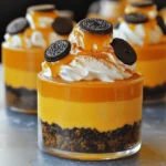 - 1 package of Oreo cookies - 3 tablespoons unsalted butter - 8 oz cream cheese - 1 cup pumpkin puree - 1/2 cup powdered sugar - 1 teaspoon pure vanilla extract - 1 teaspoon pumpkin pie spice - Optional: Whipped cream for topping - Additional crushed Oreos - Optional caramel sauce or cinnamon sprinkle The heart of this no-bake Oreo pumpkin cheesecake lies in its ingredients. You will need a package of Oreo cookies for the crust. The creaminess comes from eight ounces of cream cheese. Pumpkin puree adds flavor and color, while powdered sugar gives sweetness. Next, you will enhance the flavor with vanilla extract and pumpkin pie spice. These two ingredients make each bite taste like fall. For a fun touch, consider topping your dessert with whipped cream. To make your cups visually appealing, use extra crushed Oreos. You can also drizzle caramel sauce or sprinkle cinnamon on top. These final touches elevate your treat from simple to stunning. Each layer of flavor and texture makes this dessert a must-try. To make the crust, start by combining the crushed Oreo cookies with melted butter in a bowl. Mix them well until the crumbs look sandy and hold together. This texture is key for a good base. Next, grab your serving cups or jars. Spoon the Oreo mixture into each cup. Use a small measuring cup or spoon to press it down firmly. This helps it stay compact and not crumble later. Now, let’s move on to the filling. In a large bowl, beat the softened cream cheese until it's smooth. Make sure there are no lumps; we want a creamy texture. Then, add in the pumpkin puree, powdered sugar, vanilla extract, and pumpkin pie spice. Mix everything together until it’s all blended and smooth. This will give your filling a rich pumpkin flavor. Next, we need to make the whipped cream. In a separate bowl, whip the heavy cream until it forms stiff peaks. This means it should look fluffy and hold its shape. Once that’s done, gently fold the whipped cream into the pumpkin mixture. Be careful not to stir too hard; we want to keep the airiness of the cream. This step adds lightness to your cheesecake. Now it’s time to assemble the cups. Carefully spoon the pumpkin cheesecake mixture onto the Oreo crust in each cup. Fill them generously, but don’t overflow! Use a spatula or the back of a spoon to level and smooth out the top. This gives it a nice finish and makes it look neat. Finally, cover the cups with plastic wrap and place them in the fridge. Chill them for at least four hours. This setting time is important; it helps the cheesecake firm up and makes it easier to enjoy. After chilling, your delightful treats will be ready to serve! - Using different types of cookies for the crust: Try using chocolate wafers or graham crackers. Each option adds a unique twist. Chocolate wafers give a richer taste, while graham crackers add a nice crunch. - Experimenting with spices for added flavor: You can mix in nutmeg or cinnamon. These spices can enhance the pumpkin flavor. A pinch of ginger adds warmth too. Don’t be afraid to play with the spice amounts to find your favorite blend. - Presentation ideas for an eye-catching dessert: Use clear cups to show off those lovely layers. You can also drizzle caramel or chocolate on top for an extra touch. A sprinkle of cinnamon or extra crushed Oreos makes it pop. - Pairing ideas for a dessert display: Serve these cups with spiced cookies or mini pumpkin muffins. This creates a fun dessert table. You might also want to offer some coffee or chai tea to complement the flavors. - Recommended mixing bowls and tools: Use a large mixing bowl for the cream cheese and a medium bowl for the whipped cream. A spatula helps fold the mixtures without losing air. - Suggestions for serving cups or jars: Small glass jars or clear plastic cups work well. Choose sizes that allow for a good layer of cheesecake and crust. This makes each bite enjoyable and pretty. {{image_4}} You can add more flavors to your cheesecake cups. Try mixing in chocolate or caramel. This gives a rich taste. Just melt some chocolate or caramel and swirl it into the pumpkin mixture. You can also use fruit purees, like apples or pears. They add a fresh twist to the pumpkin flavor. For those who need gluten-free options, swap out the Oreo cookies. Use gluten-free cookies instead. They work just as well in the crust. If you want vegan options, look for cream cheese made from plant-based ingredients. You can also use coconut cream instead of whipped cream. These simple swaps keep the taste delicious. Need to serve more people? You can easily scale up the recipe. Just double the ingredients for a larger gathering. For small events, make mini dessert cups. Use smaller jars or cups to create bite-sized treats. This way, everyone can enjoy a taste without feeling too full. To keep your No Bake Oreo Pumpkin Cheesecake Cups fresh, seal them tightly. Use plastic wrap or lids that fit well on your cups. This helps keep air out and prevents them from drying out. I recommend using small glass jars or plastic cups with covers. They are easy to store and look nice too. These cheesecake cups stay fresh in the fridge for about five days. After five days, the taste and texture may change. Watch for signs of spoilage like a sour smell or a change in texture. If the whipped cream starts to separate, it’s time to toss them out. You can freeze these cheesecake cups for up to a month. Just make sure to cover them well. Wrap each cup in plastic wrap, then place them in a freezer-safe bag. When you’re ready to eat them, thaw in the fridge overnight. Avoid thawing them at room temperature, as this can make the texture off. Yes, you can use pre-made pumpkin puree. It is smooth and easy to work with. However, avoid pumpkin pie filling. Pumpkin pie filling has added sugar and spices. This will change the taste of your cheesecake. Stick to pure pumpkin puree for the best flavor. The cheesecake needs to chill for at least 4 hours. Chilling gives it the right texture. It helps the filling set and become firm. If you can, chill it overnight. This extra time makes it even better. You can make these cheesecake cups ahead of time. They are perfect for parties or special days. Just follow the recipe and store them in the fridge. They stay fresh for up to 3 days. This makes it easy to enjoy dessert without stress. Garnishing is fun and easy! You can add extra crushed Oreos on top. This adds a nice crunch. Whipped cream is also a great choice. For a twist, try drizzling caramel sauce or sprinkling cinnamon. These toppings make the dessert look fancy and taste even better. This blog post covered how to make delicious pumpkin cheesecake cups. We looked at key ingredients like Oreos, cream cheese, and pumpkin puree. The steps showed how to create a tasty crust and filling. Don't forget to chill the cups for the best texture. Feel free to try different cookies or flavors to make it your own. With these tips, you can impress friends and family. Enjoy your creation, and happy baking!