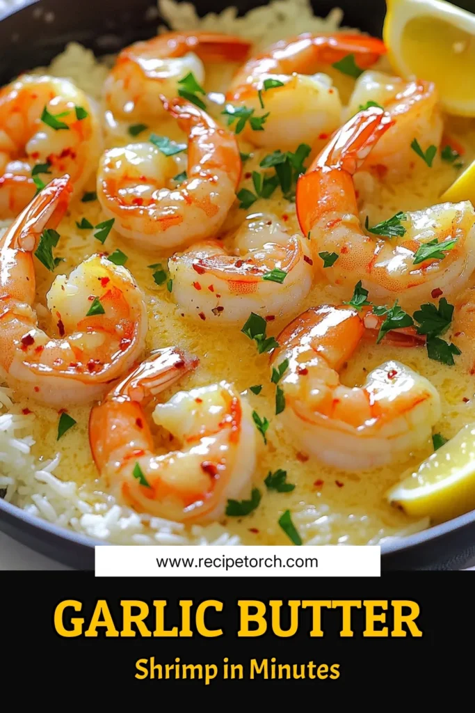Savor the deliciousness of Garlic Butter Shrimp Skillet with this quick and easy recipe! In just 15 minutes, you can whip up a mouthwatering dish of succulent shrimp sautéed in rich garlic butter, perfect over rice or pasta. Elevate your dinner tonight with this flavorful meal that everyone will love! Click to explore the full recipe and impress your family and friends. #GarlicButterShrimp #EasyDinnerRecipes #ShrimpRecipes #SeafoodLovers