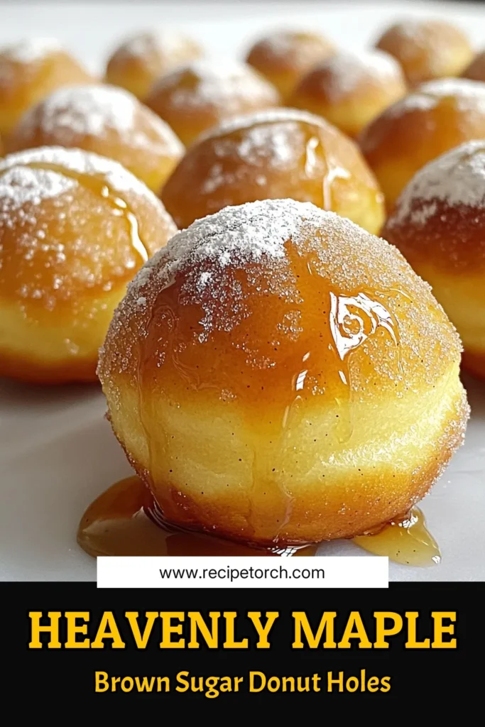 Indulge in the sweet delight of decadent maple brown sugar donut holes! These irresistible treats are easy to make and perfect for any occasion. With a crunchy exterior and fluffy interior, they’re flavored with warm spices and drizzled with pure maple syrup. Follow our simple recipe to create about 24 delicious donut holes that will wow your friends and family. Click to explore this mouthwatering recipe today! #MapleDonutHoles #BakingRecipes #SweetTreats #DessertLovers
