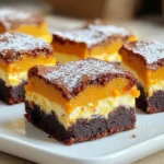 - 1 cup pumpkin puree - 2 oz cream cheese - 1/2 cup granulated sugar - 1/2 teaspoon vanilla extract - 1/2 teaspoon ground cinnamon - 1/4 teaspoon ground nutmeg - 1/2 cup unsweetened cocoa powder - 2/3 cup all-purpose flour - 1/2 teaspoon baking powder - 1/2 teaspoon salt - 3/4 cup granulated sugar - 1/2 cup melted butter - 2 large eggs - 1 teaspoon vanilla extract These ingredients create a perfect mix of flavors and textures. The pumpkin cheesecake filling is creamy and sweet with a hint of spice. It pairs well with the rich, fudgy brownie layer. Each bite is a delightful blend of chocolate and pumpkin goodness. When gathering your ingredients, ensure your cream cheese is soft. This step makes mixing easier. Use fresh spices for the best flavor. The combination of cinnamon and nutmeg adds warmth to the cheesecake. For the brownie layer, use high-quality cocoa powder. It gives a deep chocolate taste that enhances the overall dessert. Melt the butter gently to keep it smooth. This tip helps you achieve a glossy brownie batter. Feel free to customize the ingredients to your taste. You can add a pinch of salt to enhance sweetness. Or, try different spices to make it your own. The goal is to create a dessert that you will love. First, preheat your oven to 350°F (175°C). This step is key for even baking. Next, prepare your mini muffin tin. You can line each cup with paper liners or grease them with butter or non-stick spray. This will help the brownie bites come out easily. In a mixing bowl, combine the pumpkin puree, softened cream cheese, 1/2 cup of sugar, 1/2 teaspoon of vanilla extract, ground cinnamon, and ground nutmeg. Blend all the ingredients until smooth. I like to use a hand mixer for this, but a whisk works too. Set this creamy filling aside for now. In a large bowl, mix the melted butter with 3/4 cup of granulated sugar. Whisk these together until combined and slightly glossy. Then, add in the eggs and 1 teaspoon of vanilla extract. Whisk again until it looks smooth. Now, sift the unsweetened cocoa powder, all-purpose flour, baking powder, and salt into the wet mixture. Stir gently with a spatula or wooden spoon until just combined. Be careful not to overmix, as this keeps the texture fudgy. To assemble, spoon about 1 teaspoon of the brownie batter into each muffin cup. Next, add 1 teaspoon of the pumpkin cheesecake filling on top. Finally, add another teaspoon of brownie batter to each cup. Make sure the cheesecake filling shows a bit above the batter. Place the muffin tin in your preheated oven and bake for 18-20 minutes. To check for doneness, insert a toothpick into the center of a brownie bite. It should come out mostly clean, with a few moist crumbs attached. After baking, let the brownie bites cool in the tin for about 10 minutes. Then, gently move them to a wire rack to cool completely. This helps keep them from getting soggy. Enjoy! How to check for doneness? To check if your brownie bites are done, use a toothpick. Insert it into the center of a bite. If it comes out mostly clean with a few moist crumbs, they are ready. This method works well for keeping the bites fudgy. Importance of not overmixing Mixing too much can ruin the texture. When you combine the dry and wet ingredients, stir gently. You want a smooth mix, but overmixing leads to tough bites. Keep that fudgy feel! Dusting with powdered sugar Once your brownie bites cool, dust them with powdered sugar. This adds a touch of elegance. It also makes them look more inviting. A simple sprinkle can make a big difference! Serving suggestions Serve each bite with a dollop of whipped cream. You can also add a sprinkle of cinnamon on top. This enhances the flavor and brings warmth. Try adding chocolate shavings for extra flair! Occasion ideas for serving These brownie bites are perfect for fall gatherings. Serve them at Thanksgiving or Halloween parties. They also work well for cozy nights in or casual get-togethers. Pairing with beverages Enjoy these bites with warm coffee or spiced tea. The flavors of pumpkin and spice pair well with both. You can also serve them with hot chocolate for a sweet treat! {{image_4}} You can make these brownie bites even better. Try adding chocolate chips. They add a rich and sweet touch. Just sprinkle a half cup into the brownie batter before you mix. You can also swap spices. Instead of cinnamon, use ginger or allspice. Each spice brings its own warm flavor. If you need a gluten-free option, use almond flour instead of all-purpose flour. It gives the bites a nutty flavor. For those who want a vegan treat, replace eggs with flax eggs. Mix one tablespoon of ground flaxseed with three tablespoons of water. Let it sit for five minutes. This mix works great in the recipe. These brownie bites fit right in for Thanksgiving or Halloween. For Halloween, add spooky decorations like candy eyes or orange sprinkles. You can also change toppings for special events. Try crushed nuts, caramel drizzle, or a dollop of whipped cream. This way, every season brings a new twist to your dessert! To keep your pumpkin cheesecake brownie bites fresh, store them in an airtight container. You can stack them carefully, but separate layers with parchment paper to avoid sticking. This method helps maintain their soft texture. If you plan to eat them within a few days, keep them at room temperature. For longer storage, place them in the fridge. If you want to save some brownie bites for later, freezing works great. First, let them cool completely. Then, wrap each bite in plastic wrap. Place the wrapped bites in a freezer-safe bag or container. This method keeps them fresh for up to three months. When you're ready to enjoy, take them out and let them thaw in the fridge overnight. For a quick thaw, you can leave them at room temperature for a couple of hours. To reheat brownie bites, use the oven for the best results. Preheat your oven to 350°F (175°C). Place the bites on a baking sheet and heat them for about 5-7 minutes. This method keeps their texture nice and fudgy. You can also use the microwave, but be careful. Heat them in short bursts of 10-15 seconds to avoid drying them out. Serve them warm for a cozy treat or enjoy them cold for a refreshing snack. Yes, you can make these brownie bites ahead of time. To prepare, follow the recipe and bake them as usual. Once they cool, store them in an airtight container. Keep them in the fridge for up to three days. This way, you can enjoy them fresh and tasty later. If you don't have pumpkin puree, you can use sweet potato puree. Mashed bananas or applesauce also work well. Each will give a different flavor, but they add moisture and sweetness. Choose what you have on hand for a fun twist! These brownie bites last about three days in the fridge. If you want them to last longer, freeze them. They can stay fresh in the freezer for up to three months. Just make sure to wrap them tightly to prevent freezer burn. Yes, you can use ricotta cheese instead of cream cheese. It will change the texture a bit but still tastes great. You could also try mascarpone for a richer flavor. Each cheese brings something unique to the dessert! We covered the key ingredients for pumpkin cheesecake brownie bites and how to make them. You learned to layer both fillings, bake them, and present them well. Remember, you can adapt recipes for your taste or needs, whether seasonal or dietary. Proper storage keeps them fresh for days. These brownie bites are great for any gathering or treat. Enjoy making them!