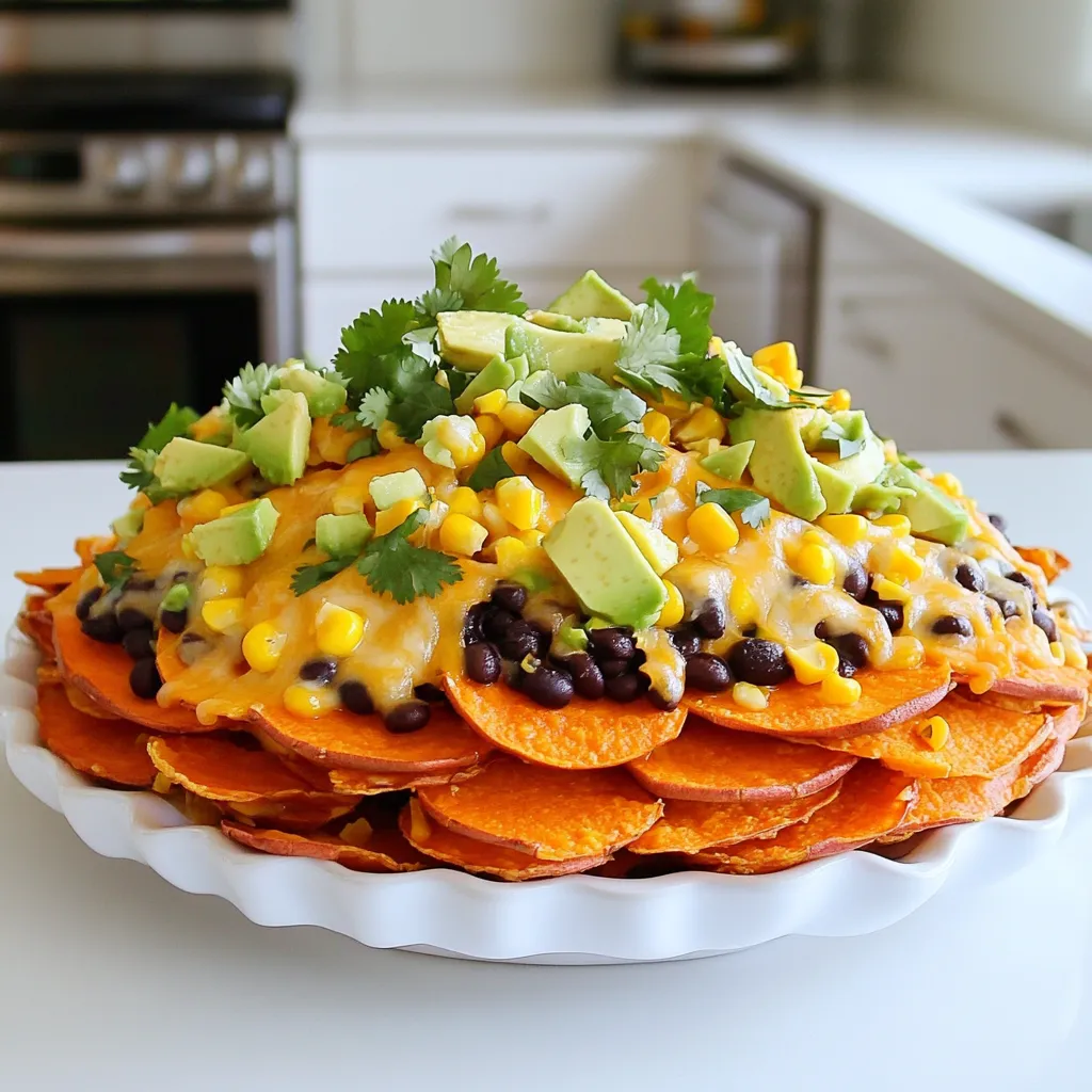 Sweet Potato Nachos Air Fryer Crispy and Flavorful
