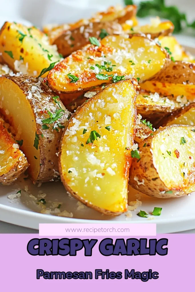 Discover the perfect recipe for Garlic Parmesan Fries that will take your snacking to the next level! Our Crispy Air Fryer Fries Recipe combines thinly sliced russet potatoes, garlic, and Parmesan, resulting in irresistible Homemade Parmesan Fries. These Easy Garlic Fries Recipe is a must-try for a quick and delicious treat. Elevate your fried food game today! Save this recipe for later and indulge in the crunchy goodness! #GarlicParmesanFries #AirFryerPotatoFries #CrispyFries #EasyRecipes