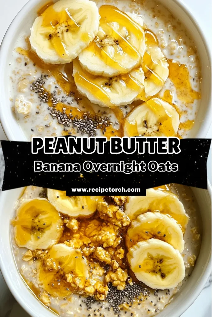 Start your mornings right with this delicious Peanut Butter Banana Overnight Oats recipe! Packed with nutrients, this peanut butter banana oatmeal is ideal for busy days. Enjoy a healthy breakfast idea that combines chia seed oatmeal with creamy almond milk for a satisfying meal. Customize it with your favorite toppings for a delightful almond milk smoothie bowl experience. Save this recipe for on-the-go nutrition! #HealthyBreakfast #OvernightOats #PeanutButterBanana #OatmealLove