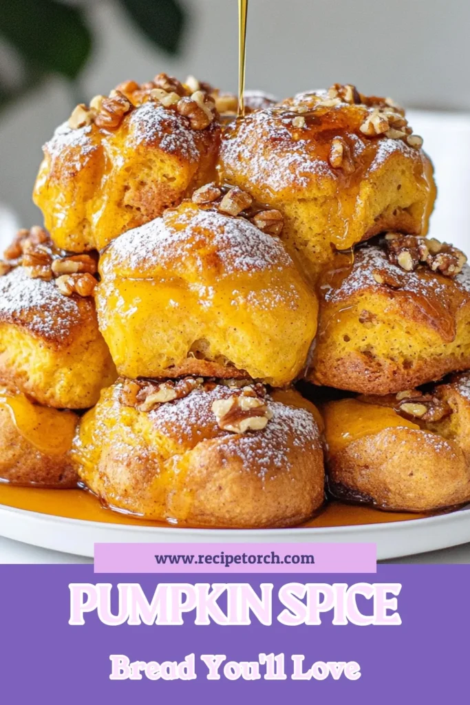 Indulge in the cozy flavors of fall with this delightful pumpkin spice pull apart bread! This easy pumpkin bread recipe is perfect for your next baking adventure. Homemade pumpkin bread is a hit at any gathering, and its coffee shop style will impress your guests. Layered with brown sugar and spices, this pull-apart bread is sure to be a favorite. Try it today and bring autumn into your kitchen! #PumpkinSpice #FallBaking #PumpkinBread #HomemadeBaking