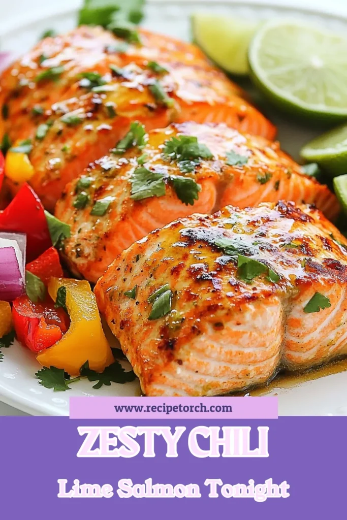 Discover the deliciousness of Chili Lime Salmon in this easy sheet pan salmon recipe! Perfect for a healthy salmon dinner, this dish combines zesty salmon fillets with roasted vegetables for a nutritious meal in just 25 minutes. The savory blend of lime and chili makes it a standout. Save this recipe for a quick weeknight dinner and impress your family with minimal effort! #ChiliLimeSalmon #SheetPanSalmon #HealthyDinner #EasySalmonRecipe