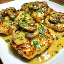 - 2 boneless, skinless chicken breasts - 1 cup button mushrooms, sliced thinly - 1 cup heavy cream - 2 tablespoons balsamic vinegar - 3 cloves garlic, minced - 1 tablespoon olive oil - 1 tablespoon butter - Salt and freshly ground black pepper to taste - Fresh parsley, chopped (for garnish) When cooking, precise measurements help. Use a standard measuring cup for liquids. For dry items, like mushrooms or salt, use a dry measuring cup. A tablespoon is equal to three teaspoons. This makes cooking easier and more accurate. Fresh herbs add bright flavor and color. They work great in this dish. If you use dried herbs, use less since they are stronger. For example, if a recipe calls for one tablespoon of fresh parsley, use about one teaspoon of dried parsley. Fresh herbs also look nice as a garnish. Always choose what you like best to enhance your meal. {{ingredient_image_2}} First, season the chicken breasts with salt and black pepper. This step builds flavor. Heat olive oil and butter in a large skillet over medium heat. Once hot, add the chicken. Sear each side until golden brown, about 5-7 minutes. Check that the chicken is cooked through. Remove them from the skillet and set aside on a plate. In the same skillet, add the sliced mushrooms. Saut&eacute; them for 3-4 minutes. Stir occasionally until they become tender. Next, add the minced garlic. Cook for about 1 minute. The garlic should smell fragrant and start to brown slightly. Pour in the balsamic vinegar carefully. Use a wooden spoon to scrape any bits from the bottom. This adds flavor. Let it simmer for 1-2 minutes to reduce. Now, reduce the heat to low and stir in the heavy cream. Mix well until it becomes a rich sauce. Return the chicken to the skillet and coat it in the sauce. Let it simmer for 5-7 minutes until the chicken reaches 165&deg;F. Taste and adjust salt and pepper if needed. Lastly, garnish with chopped parsley for a fresh touch. To cook chicken just right, start with good seasoning. Use salt and pepper on both sides. Heat olive oil and butter in your skillet until hot. Place the chicken in the skillet and let it sear. Cook for 5-7 minutes on each side. Your chicken should be golden brown and reach an internal temperature of 165&deg;F. Always let it rest for a few minutes before slicing. This keeps it juicy. To make your dish pop, use balsamic vinegar wisely. It adds a sweet and tangy touch. Don't forget fresh parsley for garnish. It brightens up the plate. You can also try adding a pinch of red pepper flakes for a hint of heat. If you love garlic, add more than the recipe suggests. Each tweak can create a new taste experience. One mistake is not seasoning enough. Salt boosts the flavor of chicken and sauce. Another error is overcooking the chicken. It can turn dry and tough. Avoid washing the skillet after cooking chicken; the browned bits add flavor to your sauce. Lastly, don't skip the resting time. It allows juices to redistribute, giving you a moist bite. Pro Tips Use Fresh Ingredients: Always opt for fresh mushrooms and garlic for the best flavor. Fresh ingredients enhance the taste and aroma of the dish significantly. Don&rsquo;t Overcook the Chicken: To keep the chicken tender and juicy, avoid overcooking it. Use a meat thermometer to ensure it reaches an internal temperature of 165&deg;F. Enhance the Sauce: For added depth, consider incorporating a splash of white wine or a teaspoon of Dijon mustard into the sauce while it simmers. Garnish for Flavor: Fresh parsley not only adds color but also a fresh flavor. Consider adding a sprinkle of grated Parmesan cheese for a savory finish. {{image_4}} You can switch the chicken for other proteins. Try using turkey breasts, pork chops, or even shrimp. Each choice offers a unique taste. Turkey breasts work well since they cook similarly to chicken. Pork chops add a nice savory flavor. Shrimp cooks fast, so add it last to keep it tender. For a vegetarian twist, use hearty mushrooms as the star. Replace chicken with portobello mushrooms for a meaty texture. You can also use eggplant or zucchini slices. The creamy sauce pairs nicely with these veggies. This option stays rich and satisfying without meat. You can adjust flavors to make this dish your own. Try adding a splash of white wine for depth. Fresh herbs like thyme or rosemary can enhance the taste. A dash of red pepper flakes adds heat if you like spice. Mix in sun-dried tomatoes for a sweet and tangy kick. These small changes can take your meal to the next level. To keep your creamy balsamic mushroom chicken fresh, store it in an airtight container. Let the dish cool completely before sealing it. This helps prevent moisture build-up and keeps the chicken juicy. Proper storage will help maintain its creamy texture and rich flavor. Place the container in the fridge for up to three days. Avoid leaving it out at room temperature for more than two hours, as this can cause food safety issues. When you&rsquo;re ready to enjoy leftovers, reheat gently. Use a skillet over low heat to warm the chicken. Add a splash of cream or broth to keep the sauce smooth. Stir often to prevent sticking and ensure even heating. You can also use the microwave, but heat in short bursts. Check every 30 seconds until heated through. This method keeps the chicken tender and the sauce creamy. If you want to freeze the chicken, do so before reheating. Place it in a freezer-safe container and ensure it's airtight. This way, the flavors stay intact. It can be frozen for up to three months. To thaw, move it to the fridge overnight. Reheat it slowly in a skillet, adding a bit of cream if needed. This will help bring back its original taste and texture. Yes, you can make creamy balsamic mushroom chicken ahead of time. Cook the dish fully and let it cool. Store it in an airtight container in the fridge for up to three days. When you are ready to serve, gently reheat it in a skillet over low heat. This way, the flavors will still shine. You can serve this dish with many sides. Here are some great options: - Mashed potatoes - Cooked pasta - Rice - Steamed or saut&eacute;ed vegetables - A fresh green salad These sides will complement the creamy sauce and add more color to your plate. To make creamy balsamic mushroom chicken dairy-free, use coconut cream instead of heavy cream. You can also try using almond milk or cashew cream for a lighter sauce. Just be sure to add a bit of cornstarch to thicken the sauce. This way, you still enjoy the rich flavors without dairy. This blog post covered key ingredients and tips to make creamy balsamic mushroom chicken. You learned how to prepare chicken, cook mushrooms, and create a tasty sauce. I shared ways to store and reheat leftovers, along with common mistakes to avoid. You now have fun variations to try, such as alternative proteins and vegetarian options. Remember, small changes can boost flavor. Enjoy cooking and make it your own!