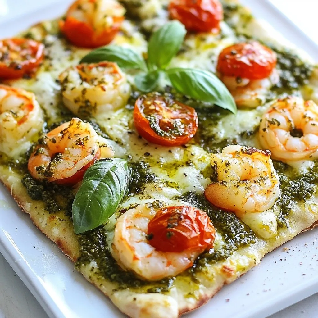 Pesto Shrimp Flatbread Flavorful and Simple Dish