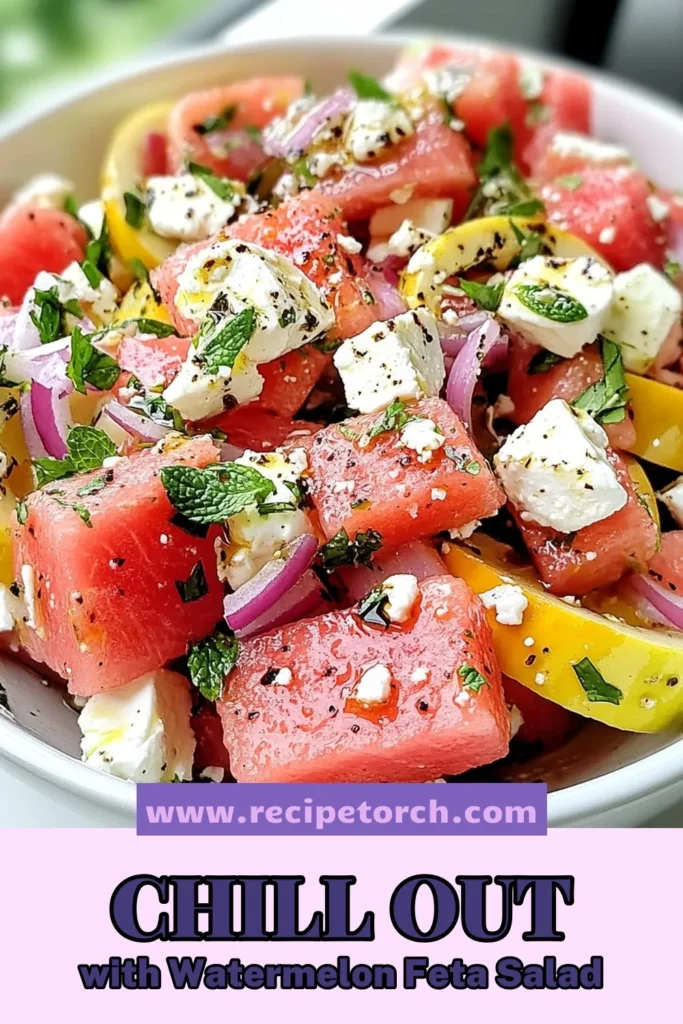 Experience the taste of summer with this refreshing watermelon feta salad, perfect for your next gathering! This healthy watermelon recipe combines juicy watermelon, creamy feta cheese, and fresh mint, all drizzled with a rich balsamic dressing salad. Easy to make and bursting with flavor, it&rsquo;s among the best summer salad recipes. Don&rsquo;t miss out&mdash;try this delightful dish today! #WatermelonFetaSalad #HealthyRecipes #SummerSalads #RefreshingIdeas