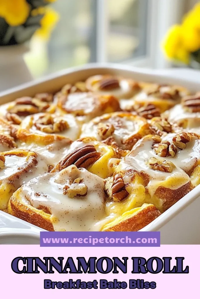 Indulge in the delightful Cinnamon Roll French Toast Bake, a perfect addition to your breakfast or brunch! This easy cinnamon roll recipe transforms classic cinnamon rolls into a luxurious breakfast casserole. With a creamy custard and a mouthwatering cinnamon roll bake with icing, every bite is heaven. Discover this must-try brunch recipe with cinnamon rolls that&rsquo;s sure to impress! Save this recipe for delicious mornings! #CinnamonRollFrenchToastBake #BrunchRecipes #CinnamonRolls #BreakfastCasseroleIdeas