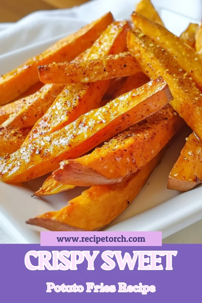 Discover how to make crispy baked sweet potato fries with this easy sweet potato fries recipe! Enjoy healthy oven-baked sweet potato fries that are not only delicious but also simple to prepare at home. Perfect as a snack or side dish, these homemade sweet potato fries are flavorful and satisfying. Try it today and elevate your meal! Save this recipe for perfect snack inspiration. #SweetPotatoFries #HealthySnacks #OvenBaked #EasyRecipes