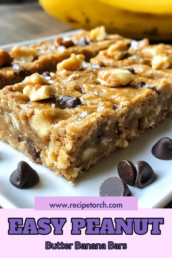 Looking for a delicious and nutritious snack? Try these Peanut Butter Banana Oat Bars! Perfect for busy mornings, these healthy snack recipes are easy to make and require no baking. Packed with wholesome ingredients, they double as homemade energy bars and nutritious breakfast bars. Whip them up in just 40 minutes and enjoy a delightful, guilt-free treat anytime. Save this recipe to make later! #HealthySnack #NoBakeOatBars #PeanutButter #BreakfastBars