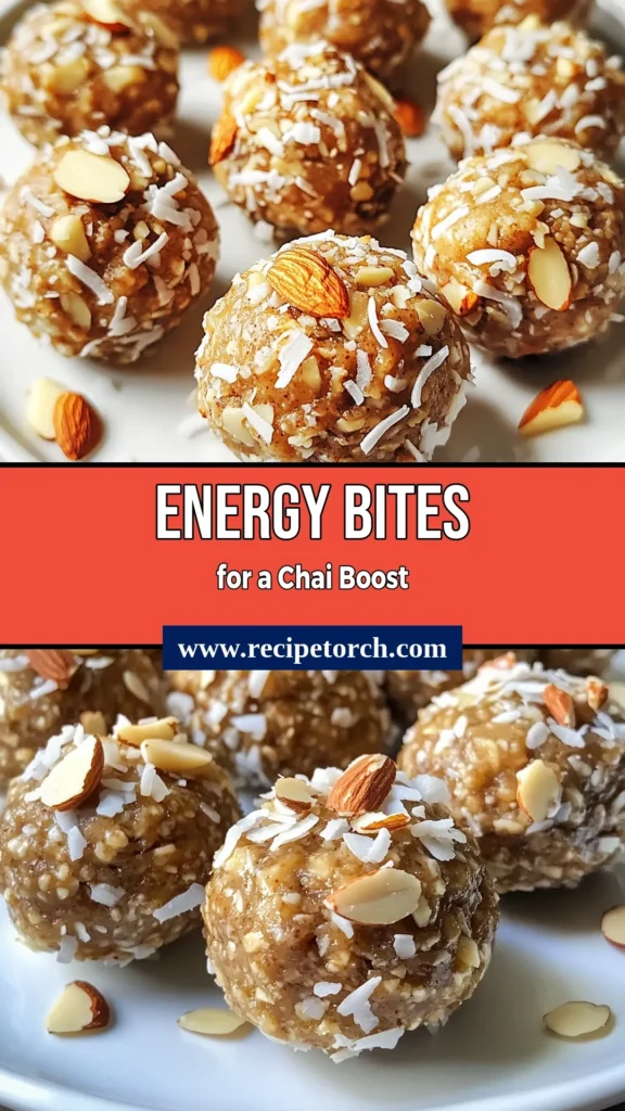 Looking for a tasty and nutritious snack? Try these Vanilla Chai Energy Bites! This healthy energy bites recipe combines almond butter, oats, and fragrant spices for delicious no-bake chai bites. Perfect for on-the-go snacking or post-workout treats, these spiced energy balls are not only easy to make but also packed with flavor. Save this recipe and indulge guilt-free! #VanillaChaiEnergyBites #HealthySnacks #NoBakeChaiBites #AlmondButterEnergySnacks