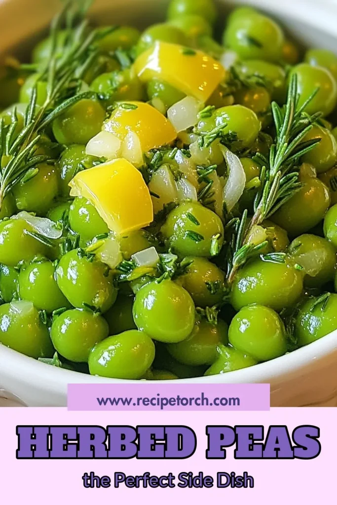 Elevate your Thanksgiving dinner with this easy Thanksgiving peas recipe! This herbed peas side dish features fresh peas with herbs, making it a vibrant addition to your Thanksgiving vegetable recipes. With just a few simple ingredients, you can create a flavorful dish that everyone will love. Perfect for any holiday table, these herbed peas are a must-try. Save this recipe for effortless side dish inspiration! #ThanksgivingRecipe #EasySides #HerbedPeas #VegetableRecipes
