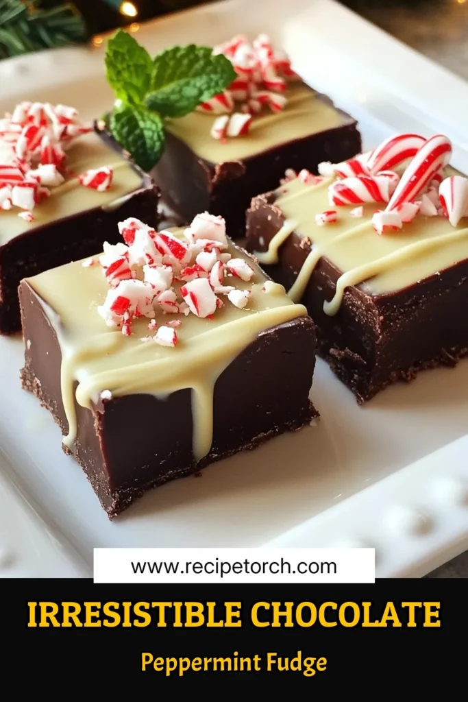 Indulge in the ultimate holiday treat with this easy chocolate peppermint fudge recipe! Perfect for festive gatherings, this rich candy cane dessert combines semisweet chocolate, sweetened condensed milk, and crushed candy canes. A must-try for any chocolate lover, it&rsquo;s simple to make and sure to impress! Discover how to create these delightful holiday fudge treats today! Save this recipe for your festive chocolate recipes collection! #ChocolatePeppermintFudge #HolidayFudgeTreats #CandyCaneDessert #EasyFudgeRecipe