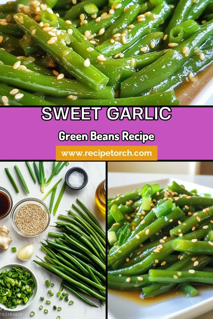 Transform your dinner with these delicious honey garlic green beans! This saut&eacute;ed green beans recipe is quick and easy, making it a perfect healthy green bean side dish. Packed with flavor, these Asian style green beans are ideal for any meal. In just 20 minutes, you can enjoy a vibrant dish that&rsquo;s both sweet and savory. Don't miss out &ndash; save this recipe for your next gathering! #HealthyRecipes #VegetableSideDish #QuickRecipes #GreenBeans