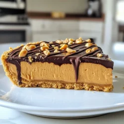 To make this Vegan Peanut Butter Cup Pie, you need: - 1 &frac12; cups graham cracker crumbs (or gluten-free alternative) - ⅓ cup melted coconut oil - &frac14; cup pure maple syrup - 1 cup smooth natural peanut butter - 1 cup chilled coconut cream - &frac12; cup powdered sugar - 1 teaspoon pure vanilla extract - &frac12; cup dairy-free dark chocolate chips - 2 tablespoons almond milk (or any plant-based milk) - Pinch of salt You can easily adjust this recipe for different diets: - Use gluten-free graham crackers for a gluten-free option. - Swap coconut oil for vegan butter if needed. - Replace peanut butter with sun butter for a nut-free version. - Use agave syrup instead of maple syrup for a different sweetener. Quality matters when making this pie. - Use natural peanut butter with no added sugar or oils. - Choose high-quality cocoa powder for rich chocolate flavor. - Look for organic coconut cream for a creamy texture. - Select dairy-free chocolate chips that suit your taste. Using fresh, high-quality ingredients will enhance the overall flavor! {{ingredient_image_2}} To start, gather your ingredients. You need graham cracker crumbs, melted coconut oil, and maple syrup. In a medium mixing bowl, combine these three. Stir until the crumbs are fully moistened. This mixture should feel damp but not too sticky. Next, transfer the crumb mix to a 9-inch pie pan. Press it firmly into the bottom and up the sides. Use your fingers or a measuring cup for even pressure. Bake this crust in a preheated oven at 350&deg;F. Keep it in for about 10 minutes. You want it to be lightly golden. Once it&rsquo;s baked, let it cool on a wire rack. This step is key for a crisp crust. Now, let&rsquo;s make the peanut butter filling. You need smooth natural peanut butter, chilled coconut cream, powdered sugar, vanilla extract, and a pinch of salt. In a mixing bowl, combine these ingredients. Use an electric hand mixer or a whisk to blend them. Mix until the filling is smooth and creamy. This will be the heart of your pie, so take your time. The texture should be thick but spreadable. A well-mixed filling means a great pie. Next, pour the peanut butter filling into your cooled crust. Use a spatula to spread it evenly. Make sure the top is smooth for a nice finish. Now, let&rsquo;s prepare the chocolate topping. In a heatproof bowl, mix dairy-free dark chocolate chips with almond milk. You can melt them in the microwave or use a double boiler. If using the microwave, heat in 30-second bursts. Stir after each burst until the mixture is smooth. This is an easy way to melt chocolate without burning it. Once the chocolate is ready, drizzle or spread it over the peanut butter filling. For a fun twist, use a toothpick or knife to swirl the chocolate. This creates a marbled look. After that, cover the pie and refrigerate it for at least 2-3 hours. This chilling time helps the pie set properly. Now, you&rsquo;re almost there! To make a great crust, use the right tools. A measuring cup works well to press the crumbs. Make sure the crumbs stick together. A firm press helps create a solid base. Bake the crust until it is lightly golden. This step adds flavor and crunch. For a creamy filling, start with chilled coconut cream. This will help it whip up nicely. Use smooth peanut butter for the best texture. Mix well to avoid lumps. Beat the mixture until it is smooth and fluffy. A hand mixer can make this easier, but a whisk will work too. When serving, slice the pie with a sharp knife. This keeps the edges neat. You can garnish each slice with crushed peanuts. A dollop of whipped coconut cream adds a nice touch. For extra flair, drizzle more melted chocolate on top. This makes it look and taste even better. - Common Mistakes to Avoid - Don&rsquo;t skip cooling the crust completely. It helps the filling set better. - Avoid overmixing the filling. This can make it too airy. - Make sure the chocolate is fully melted. Lumps can ruin the look. Pro Tips Use Chilled Ingredients: Make sure your coconut cream is well chilled before whipping. This helps achieve a light and fluffy filling. Perfect the Chocolate Topping: When melting the chocolate, stir frequently to prevent burning. A smooth topping enhances both flavor and appearance. Let It Set: Allow the pie to chill for the full time recommended. This ensures that the filling firms up nicely for clean slices. Garnish for Flair: Adding toppings like crushed peanuts or a drizzle of extra chocolate not only looks great but adds texture and flavor contrast. {{image_4}} You can boost the taste of this pie with spices. A pinch of cinnamon adds warmth. Nutmeg gives a holiday vibe. You might try a dash of cayenne for heat. Each spice changes the pie's character. Explore until you find your favorite mix. If you want a new twist, change the crust. Use a nut crust made from almond or cashew flour. It adds a rich flavor and texture. You can also try an oat crust for a heartier feel. Just blend oats with coconut oil and a sweetener until it forms a dough. Toppings can make your pie more fun. Fresh fruits like bananas or strawberries add brightness. Chopped nuts give a nice crunch. You can also use coconut flakes for extra texture. Drizzle with more melted chocolate for a sweet finish. Mix and match to find your perfect topping! To keep your pie fresh, cover it tightly with plastic wrap or place it in an airtight container. Store it in the fridge for the best results. This method helps keep the pie creamy and tasty. It&rsquo;s best to eat the pie within a few days for the best flavor. You can freeze this pie for later enjoyment. First, wrap the pie tightly in plastic wrap. Then, place it in a freezer-safe container. If you want to slice it first, wrap each slice separately. The pie will stay good in the freezer for up to three months. This pie lasts about five days in the fridge. After five days, it may not taste as good. Look for these signs to know it&rsquo;s no longer good: - An off smell or sour scent. - The filling has changed color or texture. - Any signs of mold on the crust or filling. Storing and freezing your Vegan Peanut Butter Cup Pie the right way keeps it delicious for longer! Yes, you can make this pie nut-free. Replace the peanut butter with sun butter or soy nut butter. These spreads have a similar texture and taste. Just ensure the brand you choose is free from nuts. This way, you can still enjoy a creamy filling without any nuts. To make this pie gluten-free, use gluten-free graham cracker crumbs. Many brands offer gluten-free options. You can also use crushed gluten-free cookies or oats. Just check the labels to be sure they are gluten-free. This allows everyone to enjoy this delicious treat. Yes, you can use different types of chocolate. Dark chocolate works best for a rich taste. You can also try semi-sweet or even white chocolate if you prefer. Just make sure the chocolate is dairy-free if you want to keep it vegan. This adds variety and caters to your taste. The best way to serve this pie is cold. Slice it into wedges and place on plates. You can garnish each slice with crushed peanuts or coconut cream. This enhances the look and flavor. Serve it at parties or family gatherings for a sweet treat everyone will love. This blog post covered how to make a delicious pie from scratch. We looked at key ingredients and options for different diets. You learned step-by-step how to prepare the crust and filling. I shared tips for a great presentation and common mistakes to avoid. We also discussed tasty variations and how to store your pie properly. Remember, with a few tweaks, you can make this pie fit your needs. Get creative and enjoy every slice!