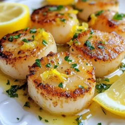 To make lemon garlic scallops, you will need: - 1 pound sea scallops, patted dry - 3 tablespoons olive oil - 4 cloves garlic, minced - Zest of 1 lemon - 2 tablespoons fresh lemon juice - 1 teaspoon red pepper flakes (optional) - Salt and pepper to taste - 2 tablespoons fresh parsley, chopped (for garnish) - Lemon wedges (for serving) If you don&rsquo;t have sea scallops, try using bay scallops. They cook faster. For the olive oil, you can swap in butter for a richer flavor. Garlic powder can replace fresh garlic, though fresh is best. If you like a little heat, add more red pepper flakes. Use lime juice instead of lemon juice for a different twist. You will need a few simple tools: - A large non-stick skillet - A spatula or tongs for flipping scallops - A cutting board and knife for chopping - A zester or grater for lemon zest - Paper towels for drying scallops {{ingredient_image_2}} Start by drying the scallops with paper towels. This step matters a lot. If they are wet, they will not sear well. A dry surface helps create a golden crust. Use about one pound of sea scallops for this dish. Make sure they are all the same size for even cooking. Next, heat three tablespoons of olive oil in a non-stick skillet over medium-high heat. Wait until the oil shimmers; this takes about two minutes. Gently place the scallops in the hot oil. Don't crowd them; leave space for air. Cook for two to three minutes without moving them. This helps form that perfect golden crust. After that, flip each scallop carefully. Cook for another one to two minutes until they are opaque. Remove them from the skillet and set them aside on a plate. In the same skillet, add four minced garlic cloves. You can also add a teaspoon of red pepper flakes if you like some heat. Saut&eacute; the garlic for about 30 seconds. Stir often until it becomes fragrant but not burnt. Next, add the zest of one lemon and two tablespoons of fresh lemon juice. Make sure to scrape the bits off the skillet for extra flavor. Cook this mixture for another minute to blend the flavors. Finally, return the scallops to the skillet. Toss them gently in the lemon garlic sauce and season with salt and pepper to taste. To sear scallops well, start with dry scallops. Pat them with paper towels. This helps form a nice crust. Use a hot skillet with olive oil. Wait until the oil shimmers before adding the scallops. Place them gently in the pan. Keep some space between them. Cook untouched for 2-3 minutes. Flip them and cook for another 1-2 minutes. They should look golden and opaque when done. One common mistake is overcrowding the pan. This can steam the scallops instead of searing them. Another mistake is not drying them enough. If they're wet, they won't brown well. Also, avoid cooking them too long. Overcooked scallops become tough and rubbery. Lastly, don&rsquo;t forget to season them. A pinch of salt and pepper enhances the flavor greatly. To check if scallops are done, look for a few signs. They should be opaque and firm to the touch. You can also cut one in half. If it is opaque all the way through, they are ready. Avoid cooking them until they are dry. Perfectly cooked scallops should feel tender and springy. Pro Tips Dry Scallops Thoroughly: Ensuring your scallops are patted dry will help achieve a perfect sear, preventing them from steaming in the pan. Use Fresh Ingredients: For the best flavor, opt for fresh garlic and lemon juice. The freshness will enhance the overall taste of the dish. Don't Overcrowd the Pan: Searing scallops in batches if necessary will allow for even cooking and a better crust. Adjust Heat as Needed: If the garlic begins to brown too quickly, lower the heat to prevent it from burning and becoming bitter. {{image_4}} You can easily add vegetables to your lemon garlic scallops. Vegetables add color and nutrition. Try adding fresh spinach, cherry tomatoes, or asparagus. These veggies cook fast and pair well with scallops. Simply saut&eacute; them in the same skillet before adding the scallops. This way, they soak up the lemon garlic flavor too. While the basic recipe shines with lemon and garlic, you can mix up the flavors. For a spicy kick, add more red pepper flakes. If you like a sweet touch, try a pinch of sugar. Fresh herbs like thyme or dill also work well. Just remember to keep the focus on the scallops. You want them to shine through the seasonings. If you prefer, you can cook scallops in the oven. Preheat the oven to 400&deg;F (200&deg;C). Place the scallops in a baking dish with olive oil and seasonings. Bake for about 10-12 minutes. You can also grill them for a smoky flavor. Just make sure to watch them closely. Scallops cook fast, no matter how you prepare them. To store leftover scallops, place them in an airtight container. Make sure to let them cool first. Seal the container tightly to keep air out. Store it in the fridge for up to two days. If you want them to last longer, consider freezing. To reheat your scallops, use a skillet over low heat. Add a little olive oil to help keep them moist. Heat for about 2-3 minutes on each side, just until warm. Avoid using high heat, as this can make them chewy. To freeze scallops, wrap them in plastic wrap. Then, place them in a freezer bag. Make sure to remove as much air as possible. They can stay in the freezer for up to three months. When you&rsquo;re ready to use them, thaw them in the fridge overnight. The best scallops to use are sea scallops. They are large and sweet. Look for fresh scallops from a trusted source. When buying, check for a mild, fresh smell. Avoid scallops with a strong fishy odor. Fresh sea scallops have a firm texture and a glossy sheen. Yes, you can use frozen scallops. They are often as good as fresh ones. Just make sure to thaw them properly. Place them in the fridge overnight for the best results. If you are short on time, you can run them under cold water. After thawing, pat them dry before cooking. This helps them sear nicely. To make scallops less rubbery, ensure they are dry before cooking. Moisture causes them to steam instead of sear. Use high heat when cooking. This creates a golden crust, which adds flavor. Don&rsquo;t overcook them; they should be opaque and just firm. Cooking time should be about 4-5 minutes total. You now know how to prepare delicious scallops. We covered ingredients, cooking steps, and tips to make them perfect. You learned to avoid common mistakes and explore variations. Proper storage helps keep scallops fresh. Use this guide to impress friends and family with your scallop dish. Cooking can be fun, so get started today! Enjoy your tasty results.