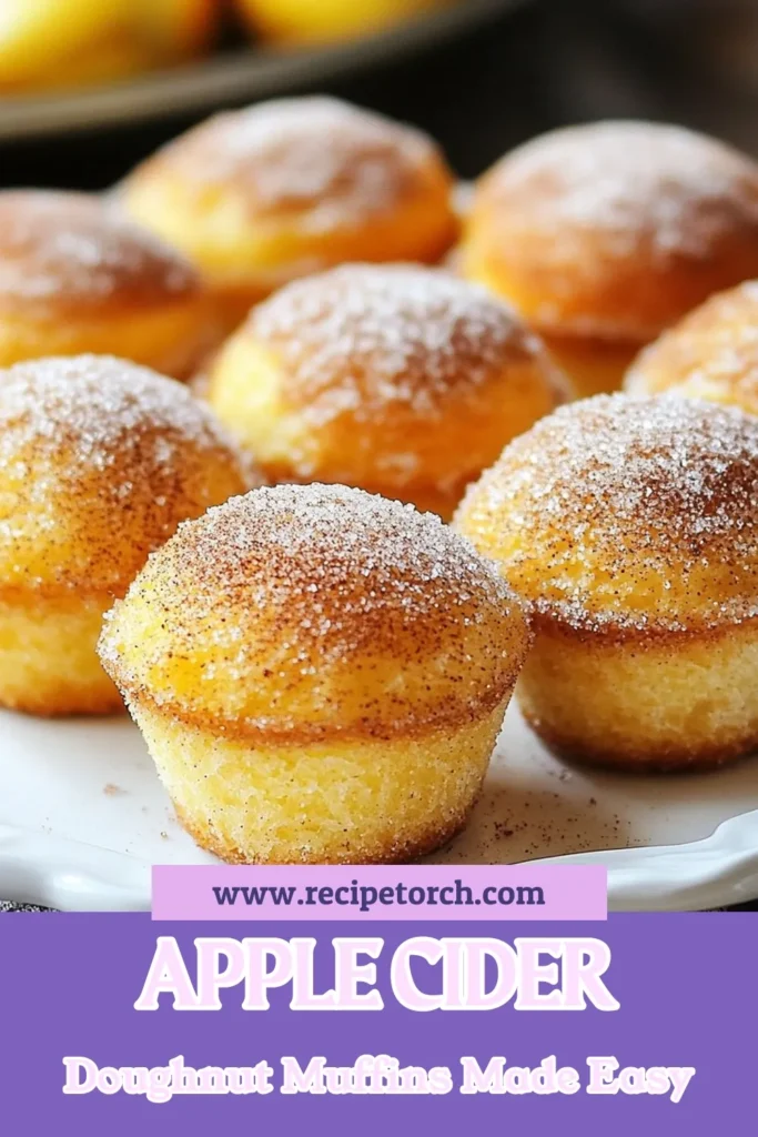 Indulge in the ultimate fall treat with these delightful Apple Cider Doughnut Muffins! Combining the flavors of apple cider doughnuts and apple cider muffins, these moist apple muffins are coated in a irresistible cinnamon sugar blend. Perfect for your fall baking recipes, these muffins will charm your taste buds. Ready to bake? Click to discover the recipe and bring warmth to your kitchen! #AppleCiderDoughnuts #FallBaking #CinnamonSugarMuffins #MoistAppleMuffins