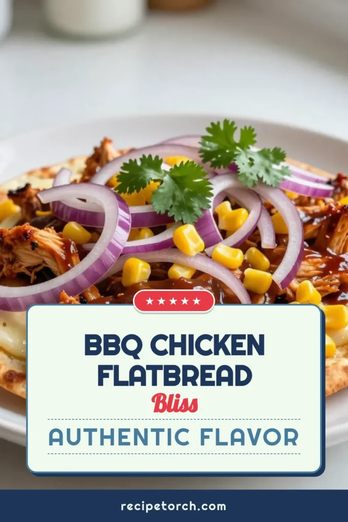 Discover the ultimate BBQ chicken flatbread recipe that&rsquo;s perfect for a quick dinner! This easy BBQ chicken flatbread features tender shredded chicken, tangy BBQ sauce, and gooey mozzarella cheese, all on a crispy base. With fresh cilantro topping ideas, it's a delicious way to impress your guests or satisfy your cravings. Ready in just 22 minutes, this quick flatbread recipe is a must-try. Save this recipe now for your next easy BBQ chicken dinner! #BBQChickenFlatbread #QuickFlatbreadRecipe #EasyDinner #MozzarellaCheeseFlatbread