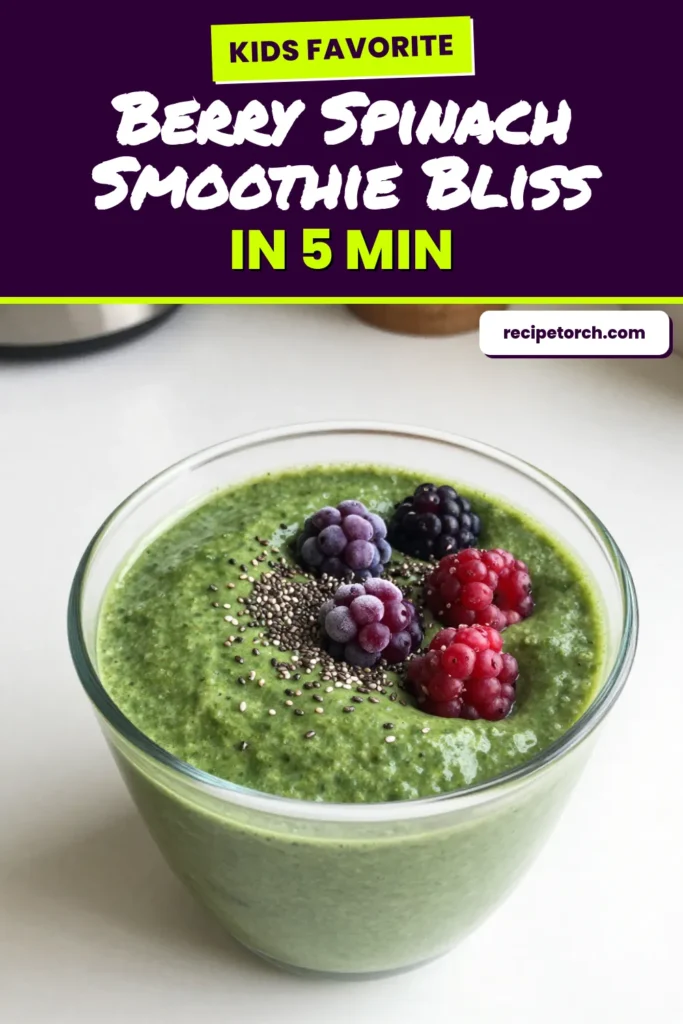 Looking for a delicious and nutritious treat? Try this Triple Berry Spinach Smoothie! Packed with mixed berries, fresh spinach, and creamy Greek yogurt, this healthy berry smoothie recipe is perfect for breakfast or a snack. It's a refreshing green smoothie with spinach that's also easily made vegan. Blend up this Greek yogurt smoothie or a vegan berry smoothie recipe in just 5 minutes! Save and share for a boost of berry goodness. #HealthySmoothies #BerryRecipes #GreenSmoothie #VeganRecipes