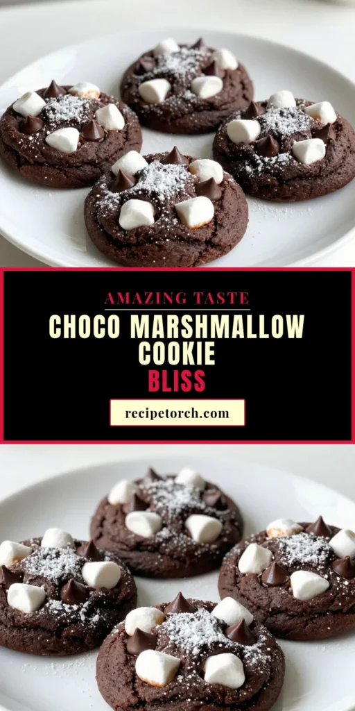 Indulge your sweet tooth with these delectable chocolate marshmallow cookies! This easy chocolate cookie recipe combines rich chocolate flavor and gooey marshmallows for the ultimate homemade chocolate dessert. Perfect for any occasion, these cookies are a treat everyone will love. Make your baking dreams come true and impress your friends with this delightful dessert! Save this recipe for later! #ChocolateMarshmallowCookies #EasyChocolateCookieRecipe #HomemadeDessert #GooeyCookies