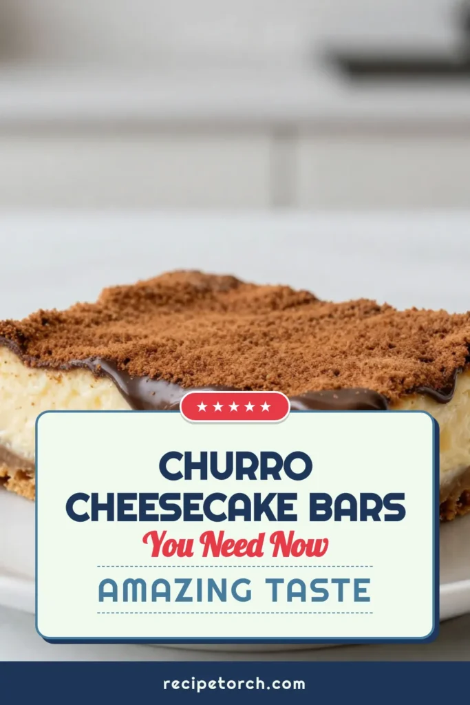 Indulge in these delicious Churro Cheesecake Bars, a perfect blend of creamy cheesecake and rich cinnamon sugar topping. These easy cheesecake bars are ideal for dessert lovers seeking a tasty treat. Made with smooth cream cheese, each bite offers a delightful experience. Perfect for gatherings or special occasions, these bars are sure to impress! Click to discover the recipe and save your favorite cheesecake dessert! #ChurroCheesecakeBars #DessertRecipes #EasyCheesecakeBars #CreamCheeseDessert