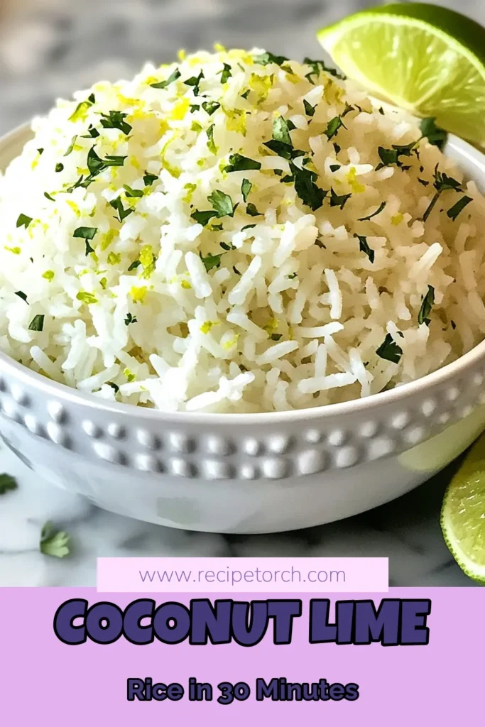 Discover the ultimate coconut lime rice recipe that transforms simple jasmine rice with coconut milk into a flavorful tropical rice side dish. This easy coconut rice combines zesty lime with creamy coconut for a delightful accompaniment to any meal. Perfect for summer cookouts or cozy dinners, this lime zest rice recipe is a must-try! Save and share this delicious dish today! #CoconutLimeRice #TropicalRecipes #CoconutRice #EasyDinnerIdeas
