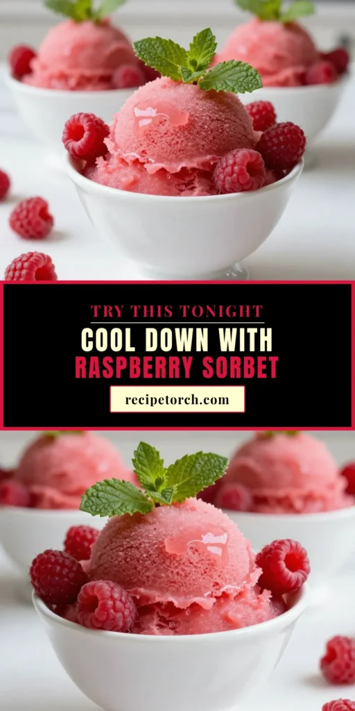 Indulge in the ultimate summer delight with this homemade Raspberry Lemonade Sorbet! This refreshing sorbet dessert is a perfect way to cool down on warm days. With just a few simple ingredients, you can create an easy sorbet with fruit that highlights the vibrant flavors of lemon and raspberry. Don't miss out on this delicious lemon raspberry frozen treat recipe&mdash;save it for your next gathering! #SorbetRecipe #RaspberryDessert #FrozenTreat #SummerDesserts