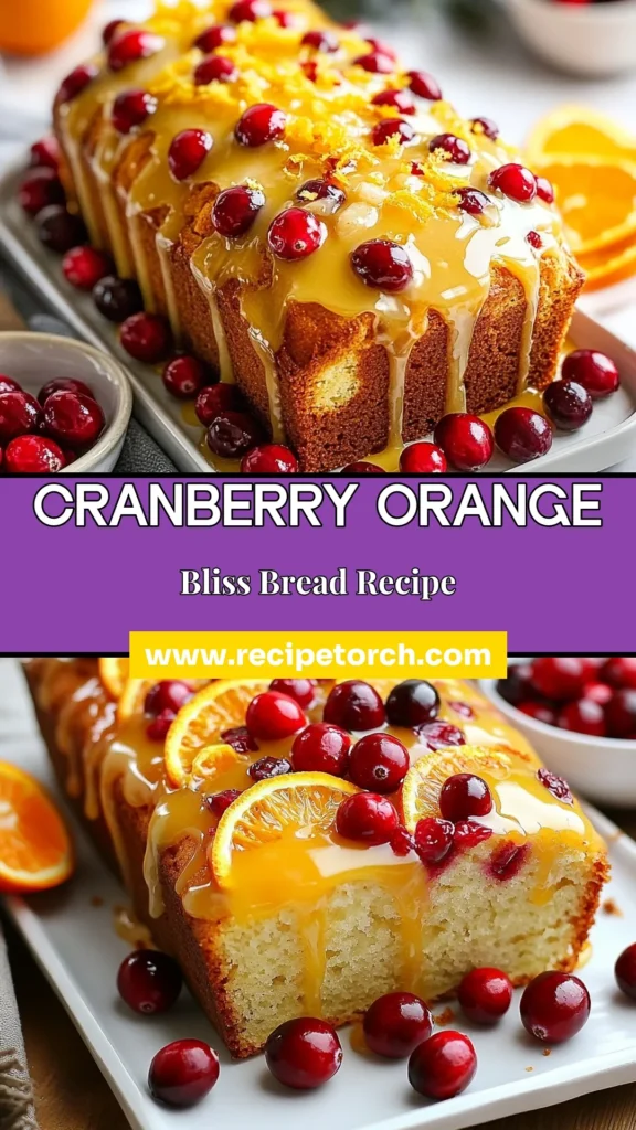 Discover the perfect holiday treat with this Orange Cranberry Bread! Our easy Orange Glazed Bread Recipe combines fresh cranberries with zesty orange flavor for a delightful twist. Perfect for festive gatherings, this Fresh Cranberry Bread is a must-try. With simple steps, you&rsquo;ll have a delicious Holiday Bread Recipe that everyone will love. Save this recipe for your next celebration! #OrangeCranberryBread #HolidayBaking #EasyBreadRecipe #CranberryDelight