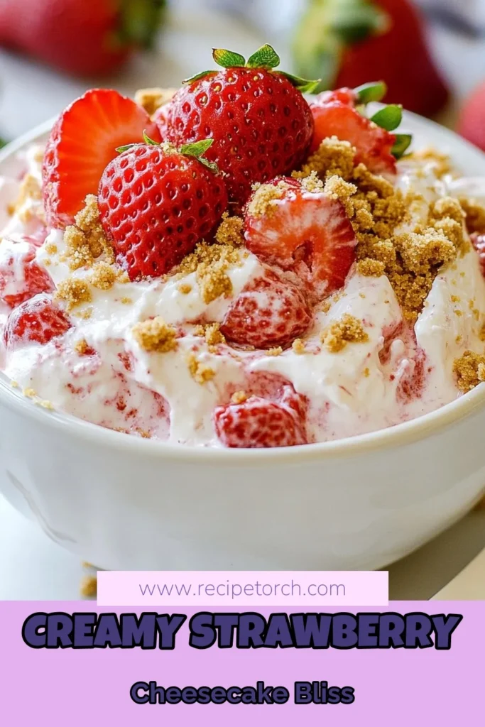 Indulge in this delicious strawberry cheesecake dip, the perfect easy cheesecake dip recipe for any occasion. This no-bake strawberry dip combines creamy cream cheese and fresh strawberries for a luscious, creamy strawberry dessert that everyone will love. Ideal for parties or casual gatherings, this fresh strawberry dip recipe is a must-try. Save the recipe and impress your guests today! #StrawberryCheesecakeDip #NoBakeDessert #EasyCheesecakeDip #CreamyDessert