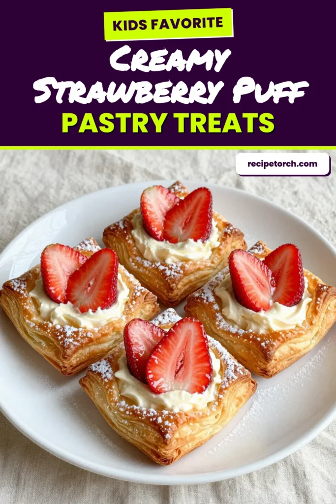 Indulge in a delightful strawberry cream cheese danish with this easy danish pastry recipe! Perfect for breakfast or dessert, this puff pastry dessert recipe marries creamy, sweet cream cheese with fresh strawberries for a treat everyone will love. Whether you're looking for strawberry dessert ideas or a quick dessert to impress, this cream cheese danish recipe will become a favorite. Try it today and enjoy a slice of heaven! #StrawberryDanish #PuffPastry #DessertIdeas #EasyDanish