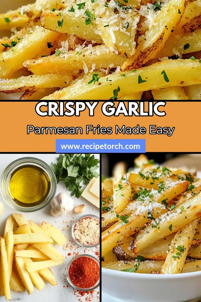 Discover the ultimate Garlic Parmesan Fries with this easy Air Fryer Fries Recipe! These Crispy Garlic Fries are made with fresh ingredients, ensuring every bite is packed with flavor. Learn how to achieve perfectly golden Parmesan Cheese Fries in just 50 minutes. Perfect for a snack or a side, these fries will impress everyone. Don't miss out&mdash;try this delicious recipe today! #GarlicParmesanFries #AirFryerFriesRecipe #CrispyGarlicFries #EasyAirFryerRecipes