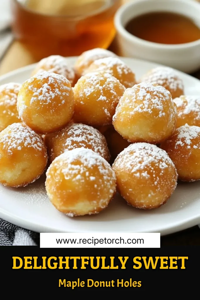 Indulge in the sweet delight of maple glazed donut holes with this easy homemade donut holes recipe! Perfect for breakfast or a special treat, these fried donut holes are infused with the rich flavor of maple syrup. Try our simple cinnamon donut holes with maple glaze and impress your family and friends. Get ready to enjoy these delicious bites&mdash;save the recipe now! #MapleGlazedDonutHoles #FriedDonutHoles #EasyMapleSyrupDonuts #HomemadeDonutHolesRecipe