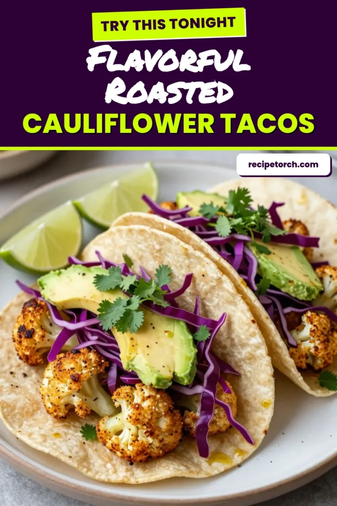 Discover the ultimate vegan taco recipe with these mouthwatering roasted cauliflower tacos! Perfect as a healthy taco filling, these tacos combine the savory flavors of roasted cauliflower with fresh toppings. Learn how to roast cauliflower to perfection and impress your friends with this delicious dish. Save and share this recipe to enjoy a delightful twist on taco night! #RoastedCauliflowerTacos #VeganTacoRecipe #HealthyRecipes #CauliflowerRecipes