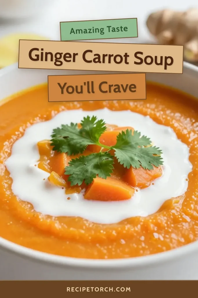 Discover the comforting goodness of roasted carrot ginger soup&mdash;a delicious vegan soup recipe that&rsquo;s perfect for any occasion. This healthy carrot soup is blended with creamy coconut milk and zesty ginger for a flavorful experience. Easy to make and packed with nutrients, it's ideal for lunch or dinner. Save this recipe for a cozy warm-up, and don&rsquo;t forget to try it with a splash of lemon juice! #VeganSoup #HealthyEating #CoconutMilkSoup #CarrotSoup