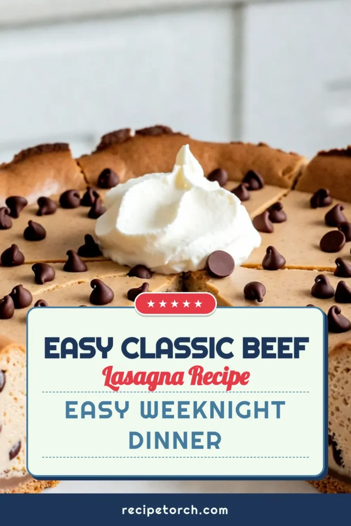 Indulge in this chocolate chip cheesecake with a delicious cookie crust! This easy cheesecake recipe combines creamy cheesecake filling and a no-bake chocolate dessert that will leave your guests wanting more. Perfect for any occasion, this chocolate chip cookie dessert is a delightful treat. Get ready to impress everyone with this mouthwatering dessert. Save this recipe for your next gathering! #ChocolateChipCheesecake #CookieCrustCheesecake #EasyCheesecakeRecipe #NoBakeDessert