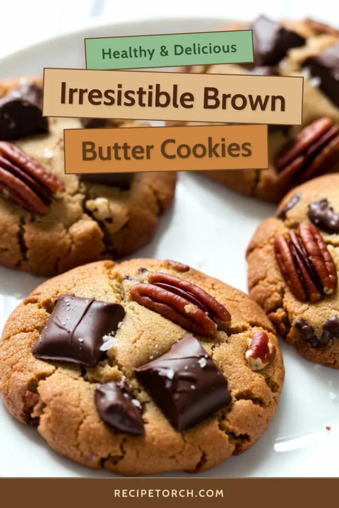 Discover the ultimate treat with these brown butter chocolate chip cookies! This easy cookie recipe with nuts combines rich, nutty brown butter and gooey chocolate chunks for chewy perfection. Perfect for any occasion, this homemade chocolate chunk cookies recipe is sure to impress. Try the best chocolate chunk cookie recipe today, and enjoy warm cookies paired with ice cream. Save this recipe now! #ChocolateChunkCookies #Baking #CookieRecipe #DessertIdeas