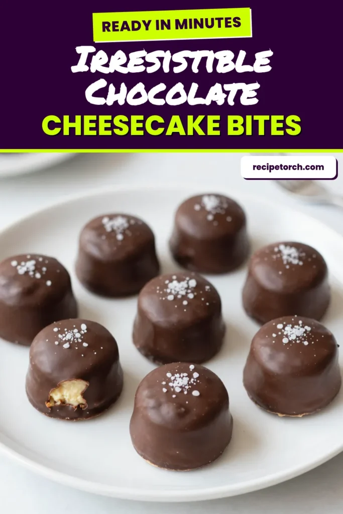 Indulge in these irresistible chocolate-covered cheesecake bites, a no-bake cheesecake recipe that is simple and delicious! Made with cream cheese, graham cracker crumbs, and dipped in rich chocolate, these easy chocolate dessert treats are perfect for any occasion. Whip up these graham cracker cheesecake balls for a delightful dessert or snack that everyone will love. Save this recipe for your next gathering! #DessertRecipes #ChocolateLovers #NoBakeRecipe #CheesecakeBites