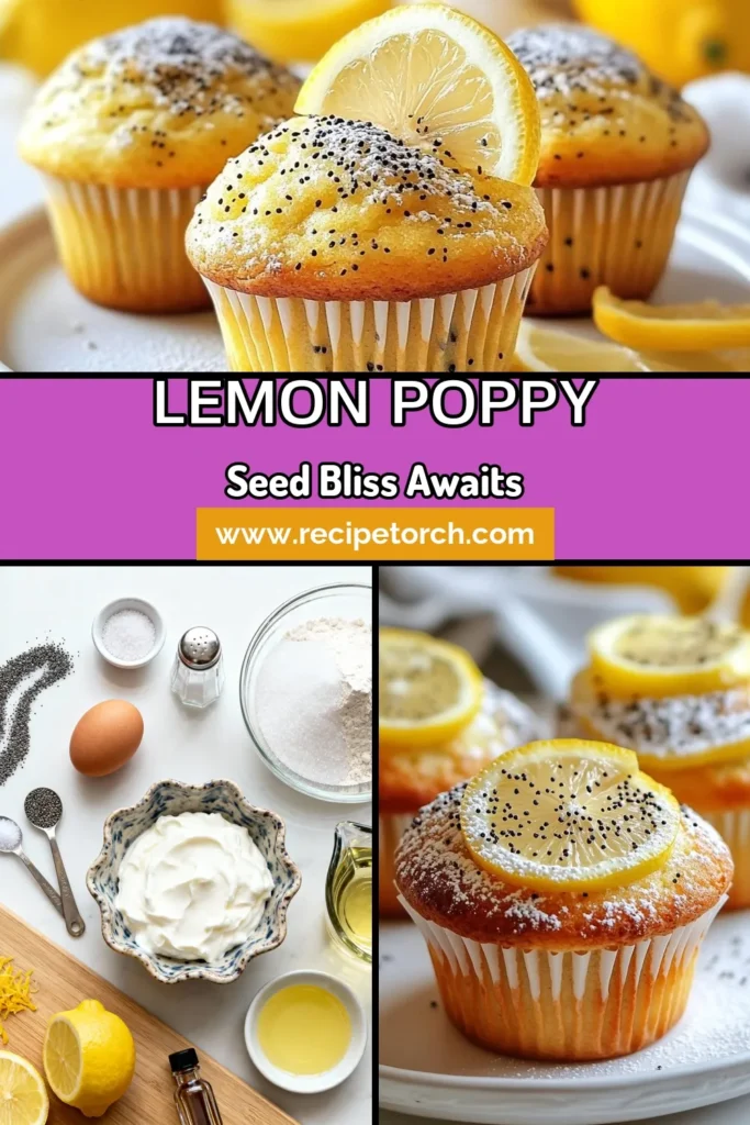Indulge in these delightful Lemon Poppy Seed Muffins, the ultimate easy muffin recipe perfect for any occasion! With a touch of Greek yogurt, these zesty lemon muffins are moist and bursting with flavor. Bake a batch of homemade muffin recipes that everyone will love! Ideal for breakfast or a quick snack, these muffins are a must-try. Click to get the full recipe and elevate your baking game! #LemonPoppySeedMuffins #EasyMuffinRecipe #GreekYogurtMuffins #ZestyLemonMuffins